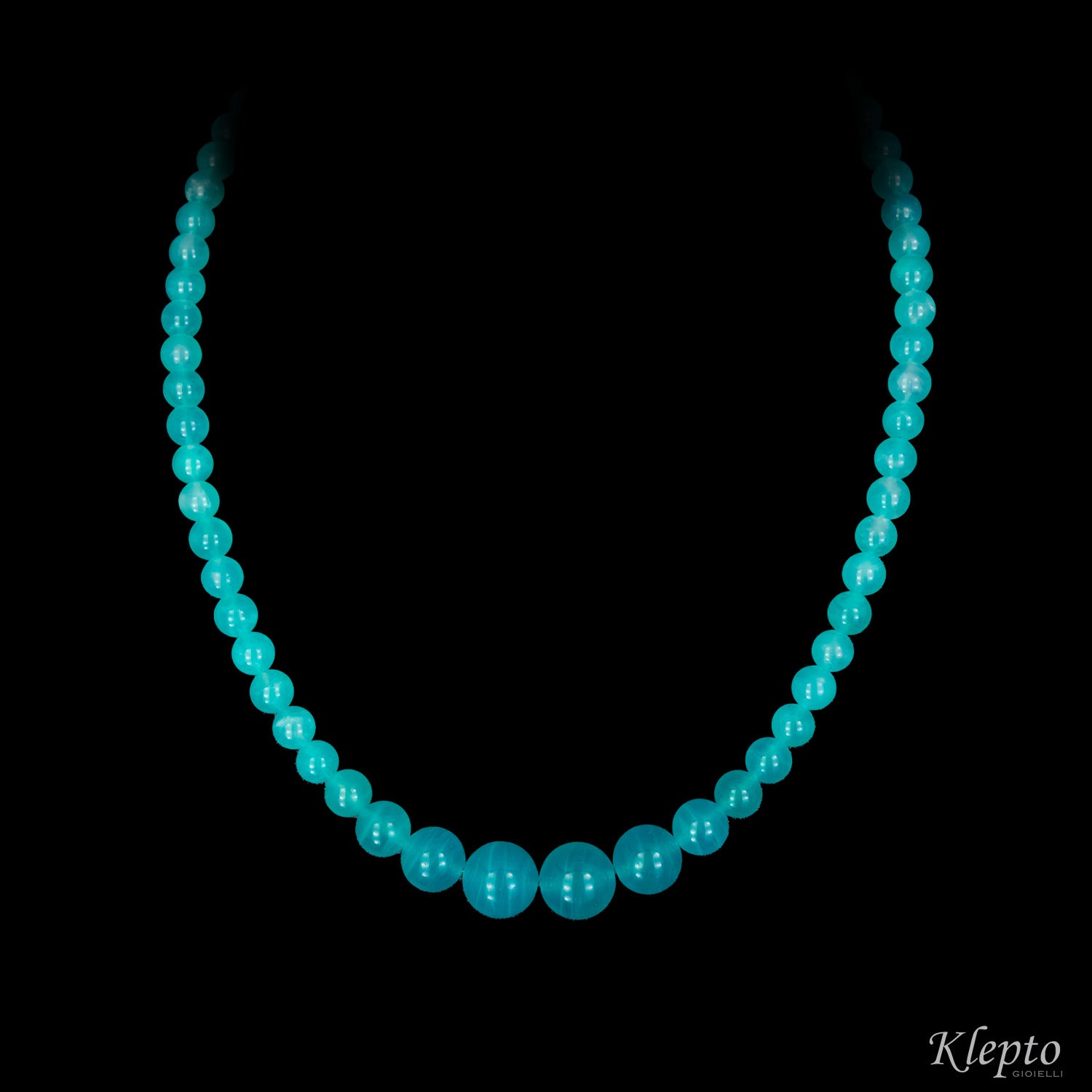 Collana in oro giallo con Amazzonite