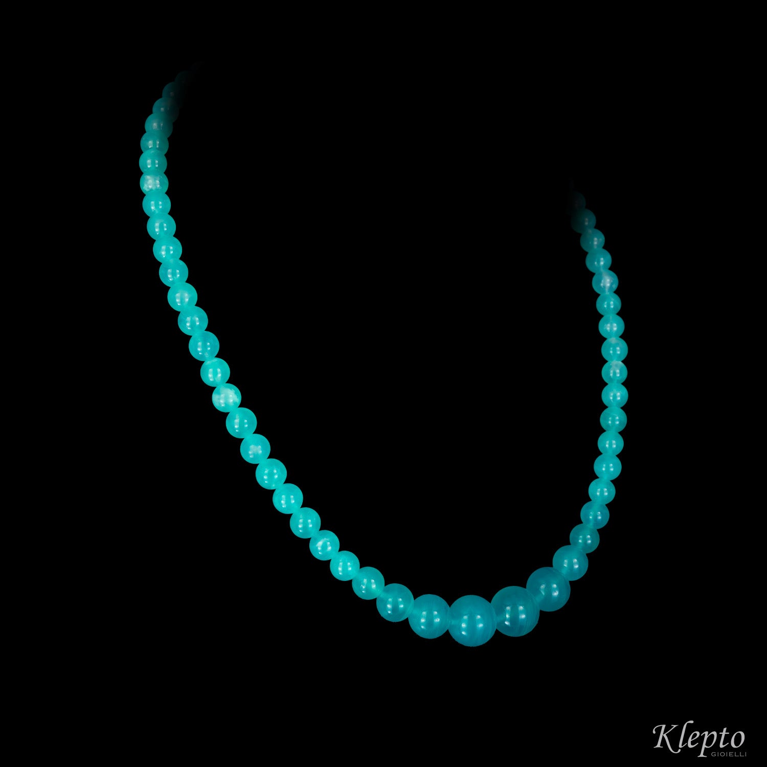 Collana in oro giallo con Amazzonite