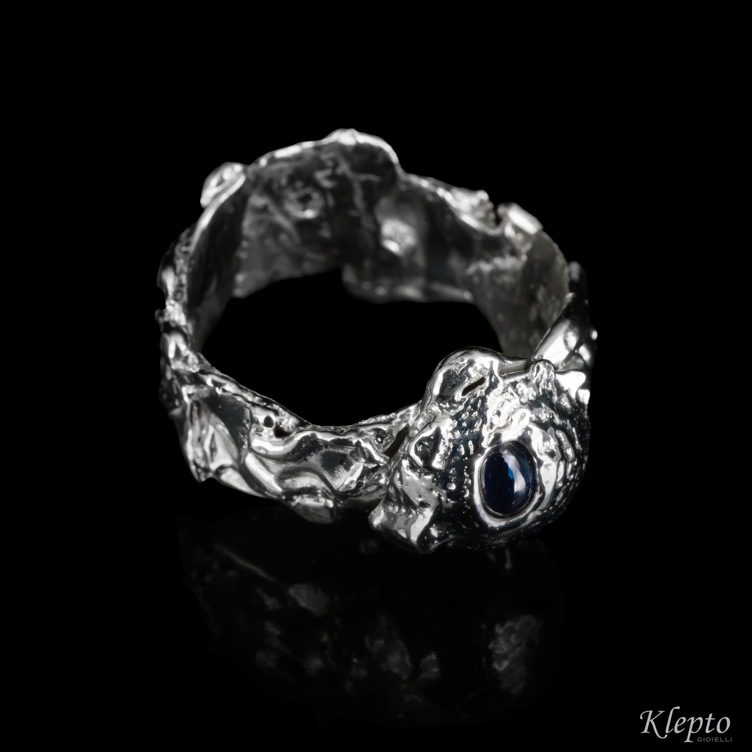 Anello in Argento Silnova con Zaffiro blu