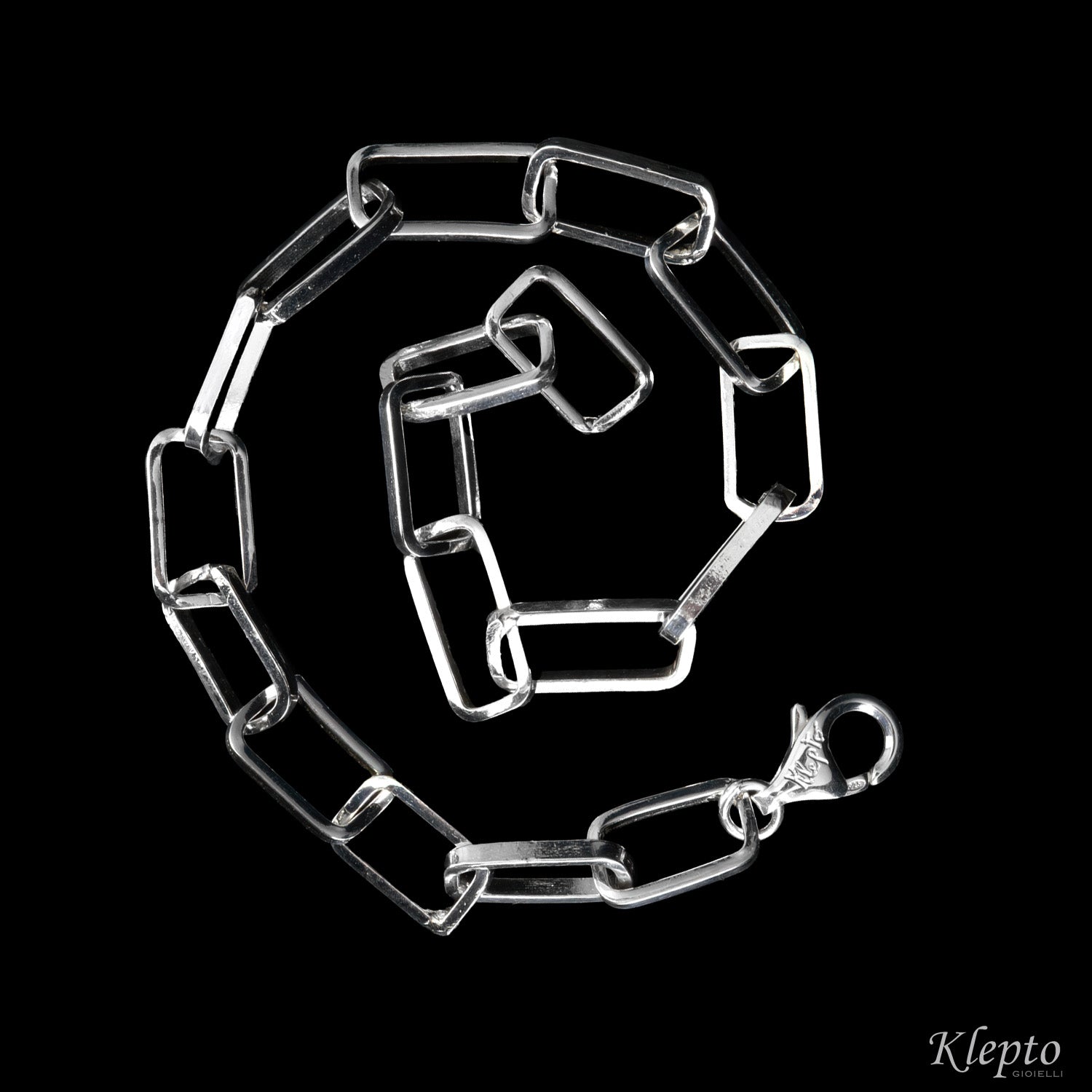 Bracciale in Argento Silnova® ad anelli