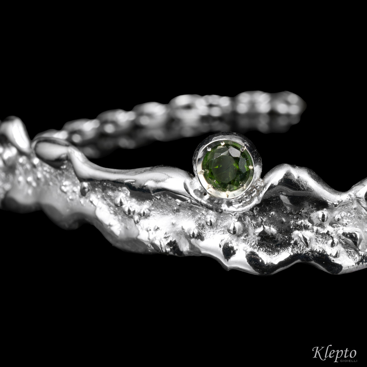 Bracciale in Argento Silnova® "Oasi" con Tormalina verde