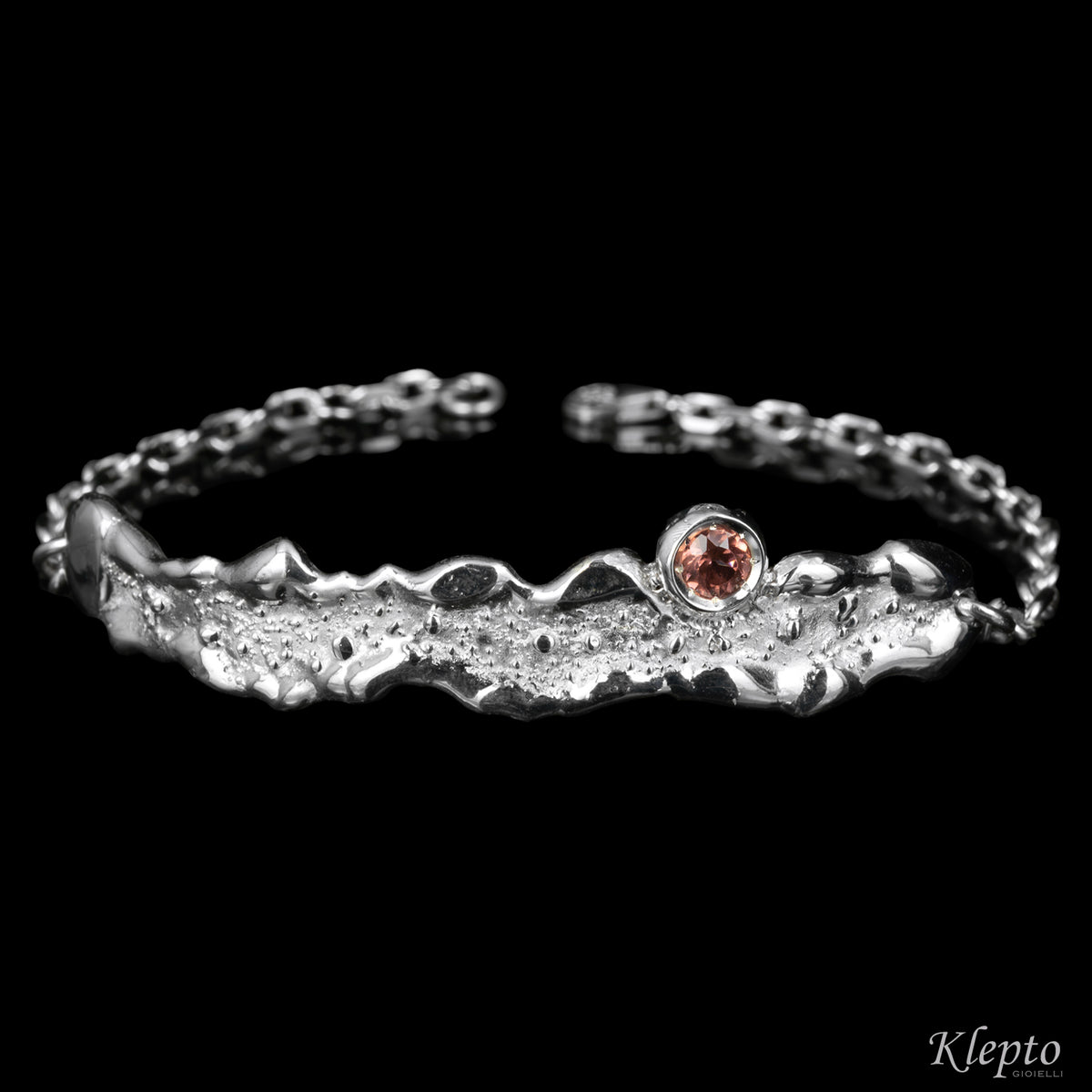 Bracciale in Argento Silnova® "Oasi" con Tormalina rosa