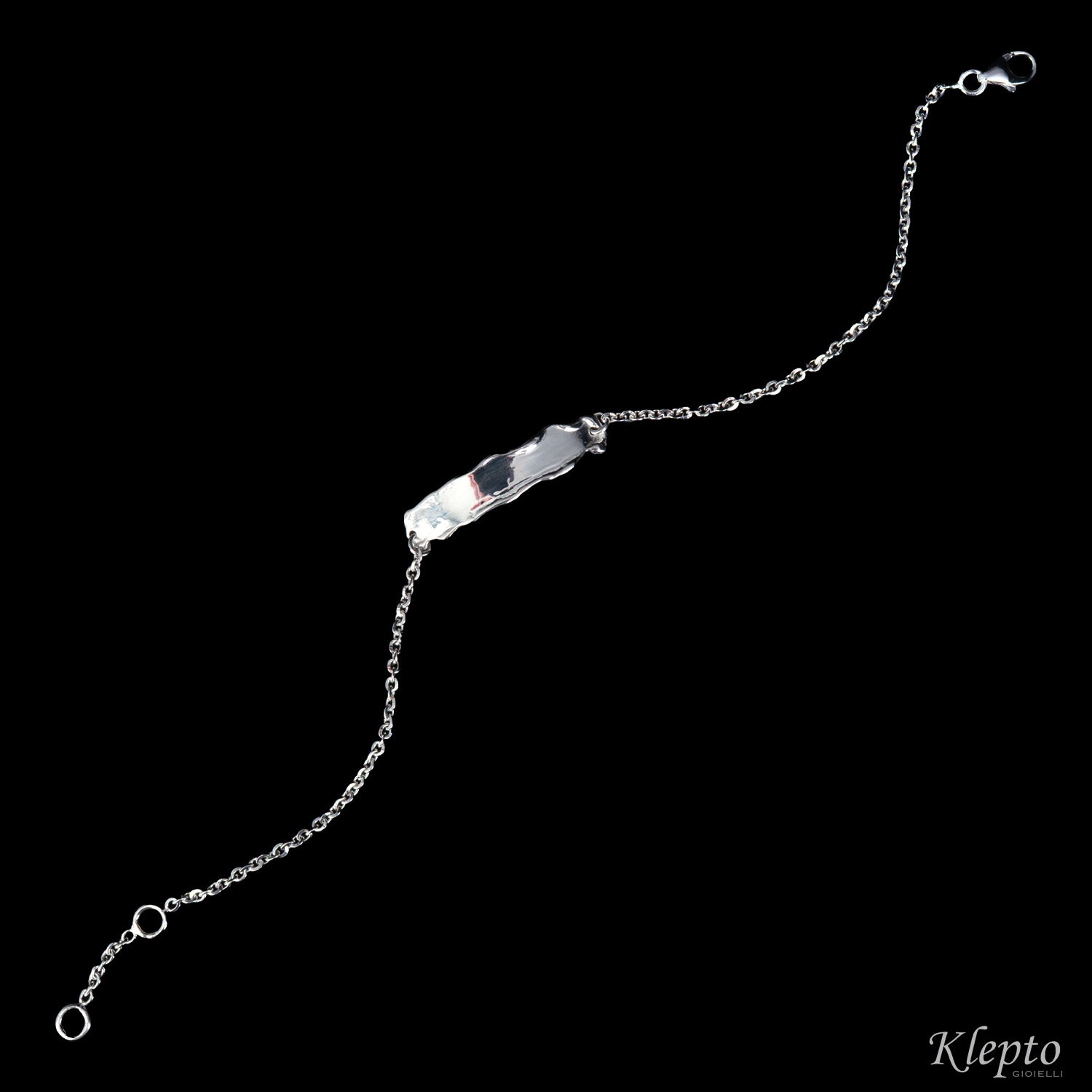 Bracciale in oro con lastra fusa personalizzabile