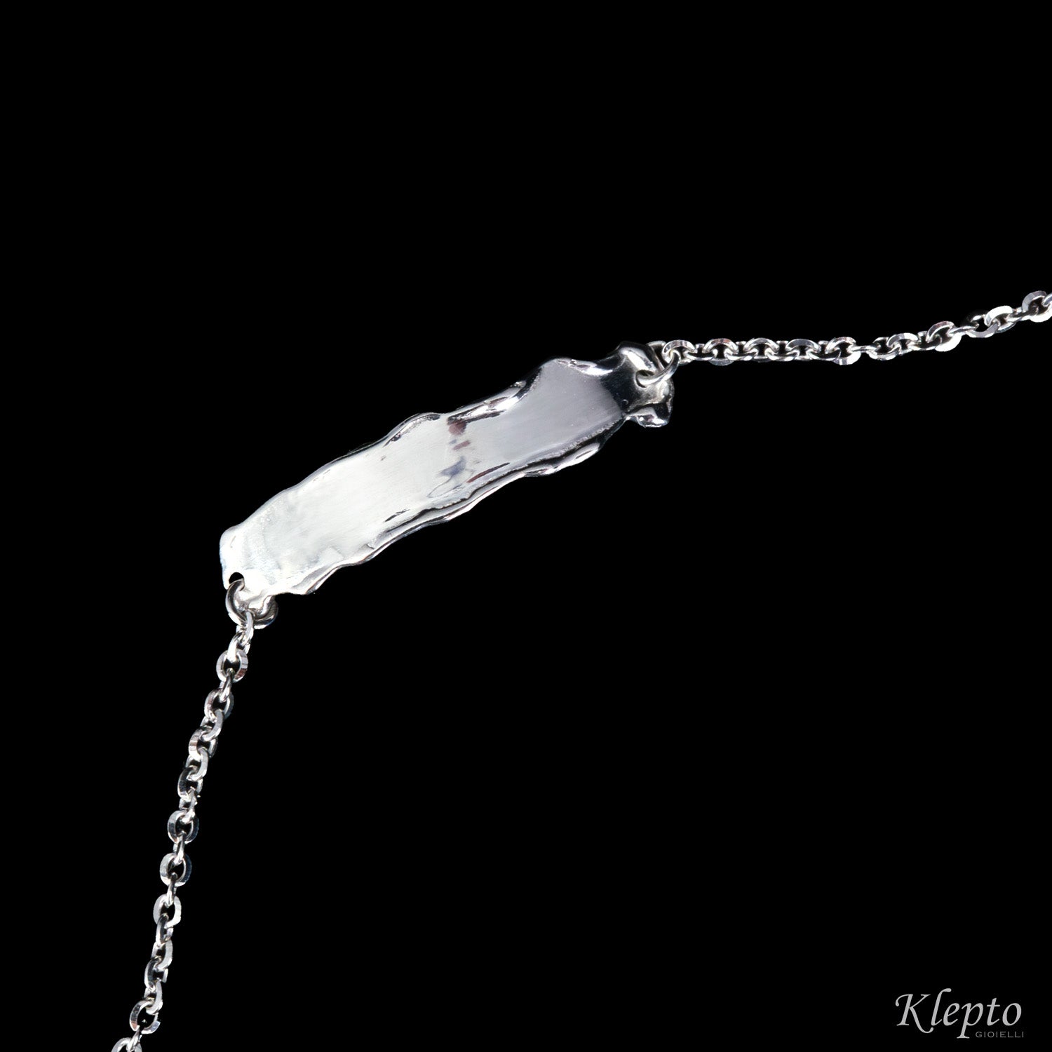 Bracciale in oro con lastra fusa personalizzabile