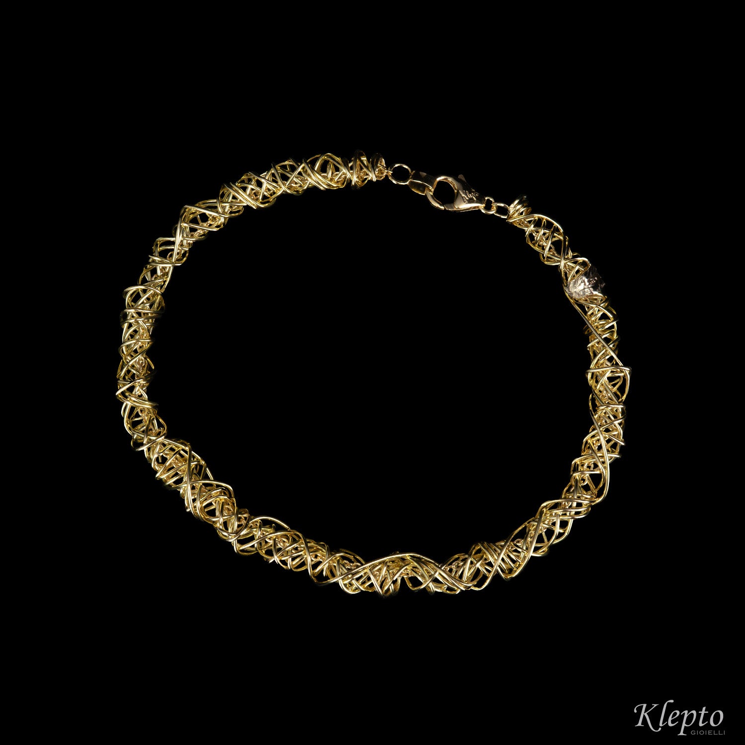 Bracciale in oro giallo a filo