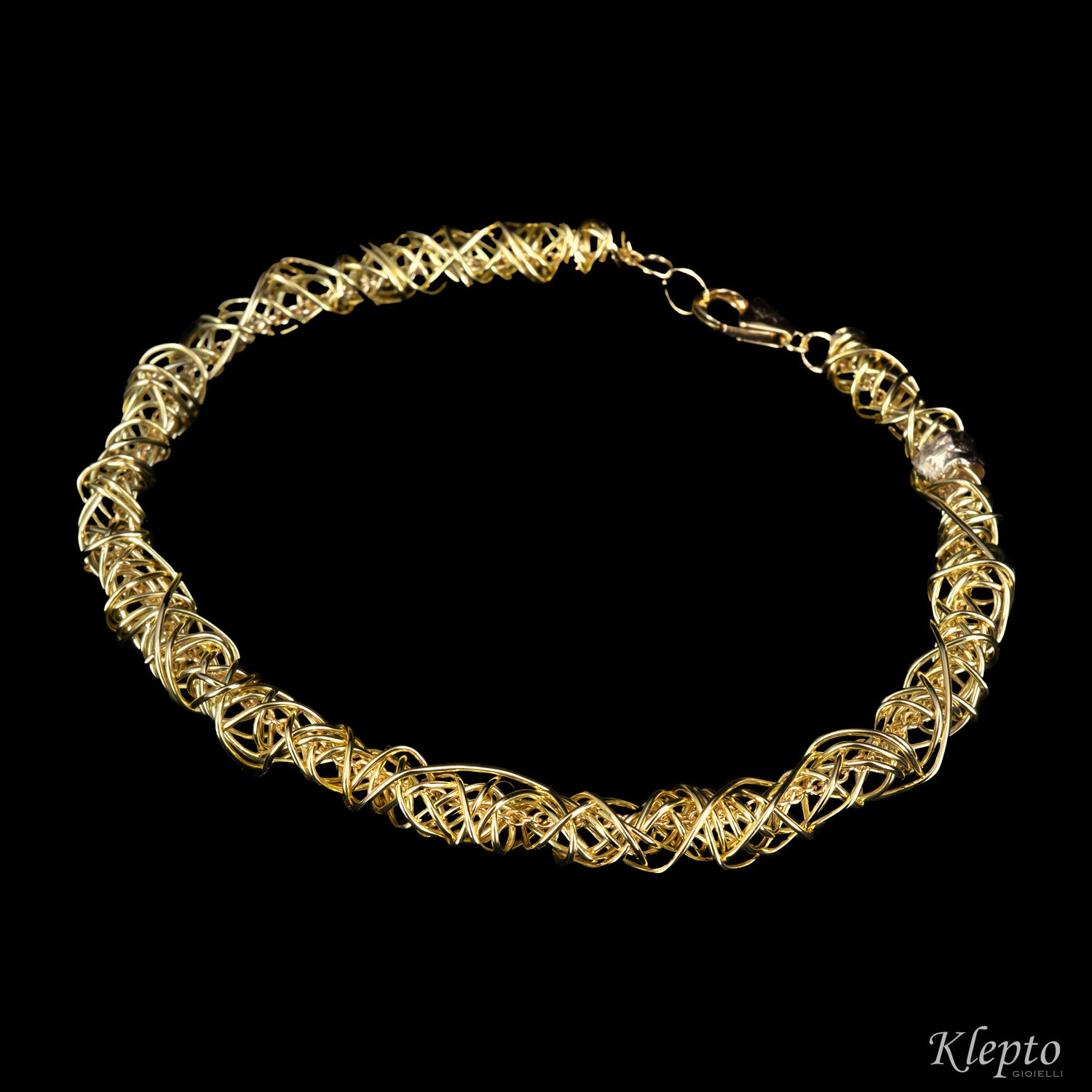 Bracciale in oro giallo a filo