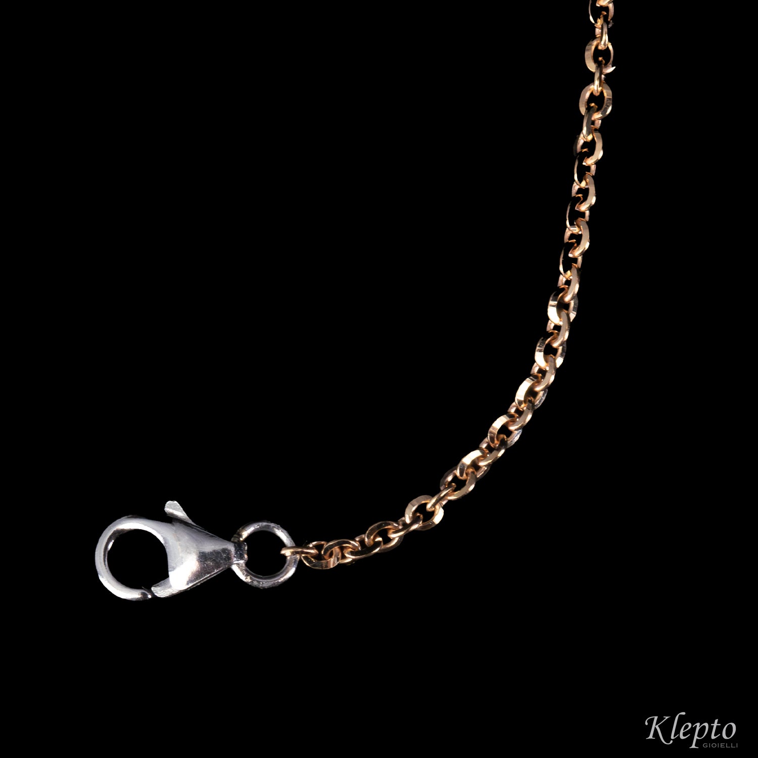 Bracciale in oro rosa e bianco "Pepita" con Diamante