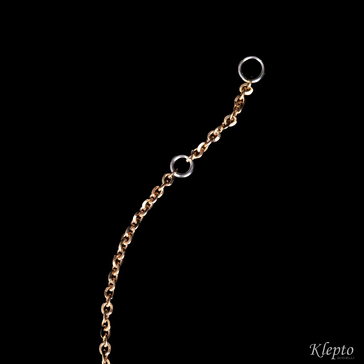 Bracciale in oro rosa e bianco "Pepita" con Diamante