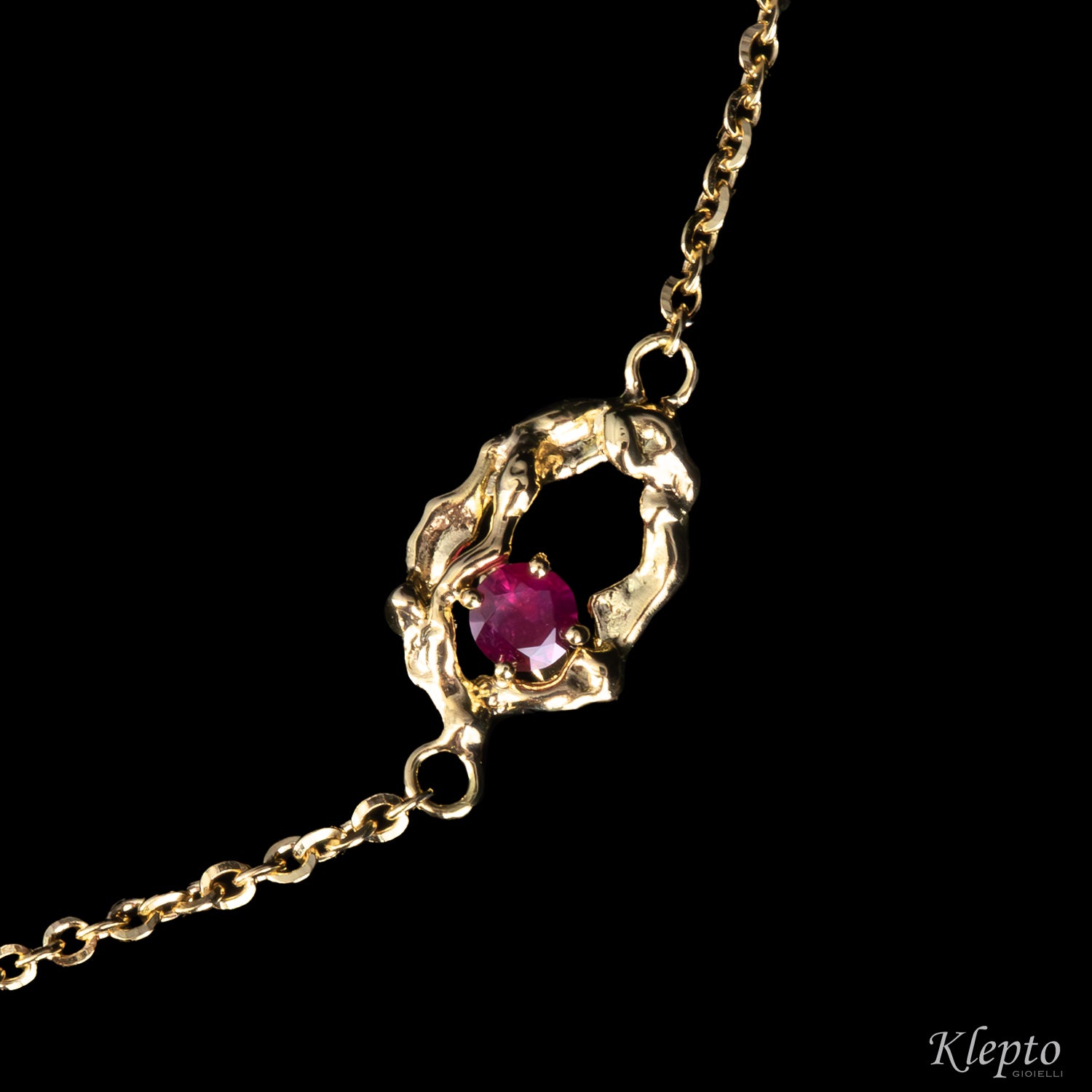 Bracciale in oro giallo "Pepita" con Rubino