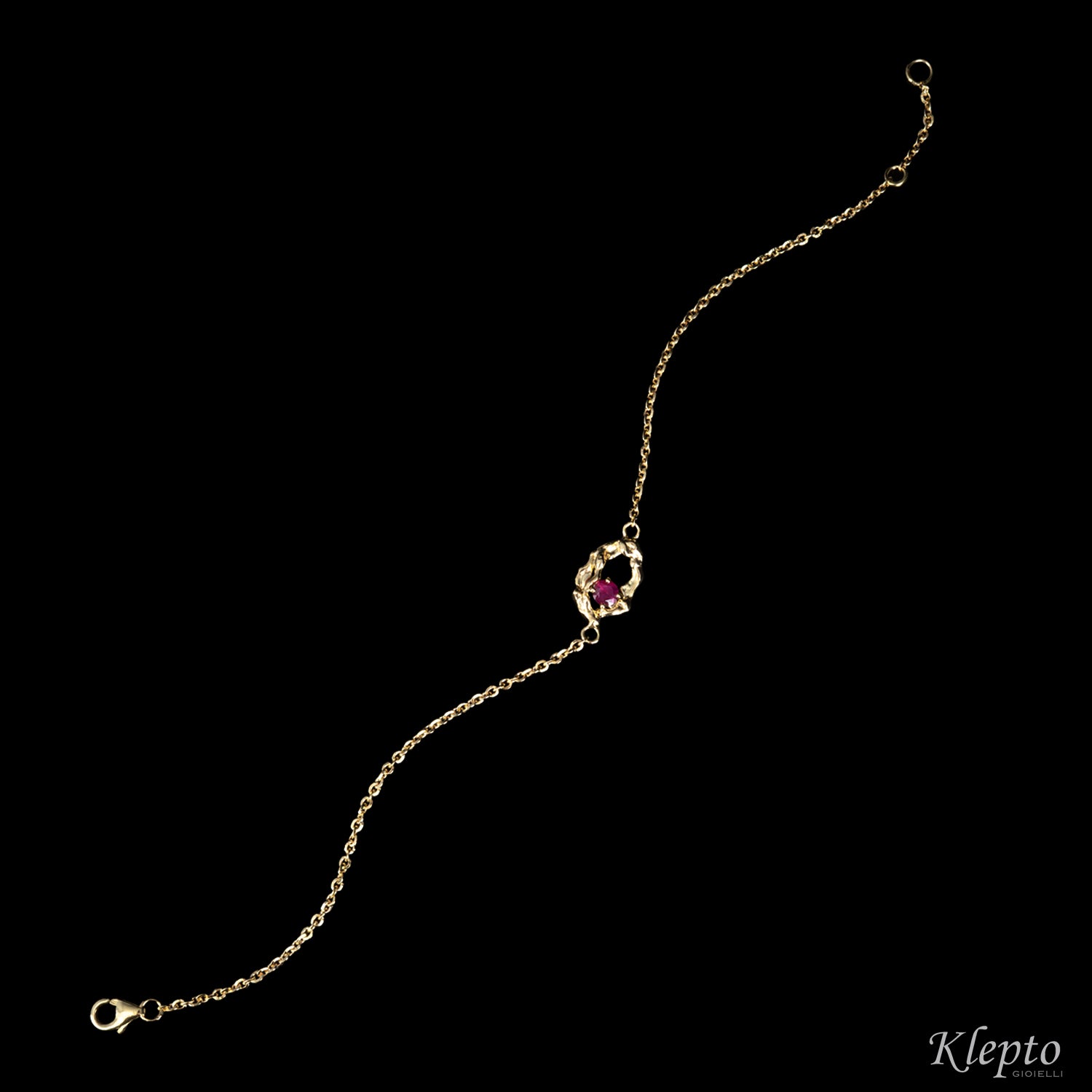 Bracciale in oro giallo "Pepita" con Rubino