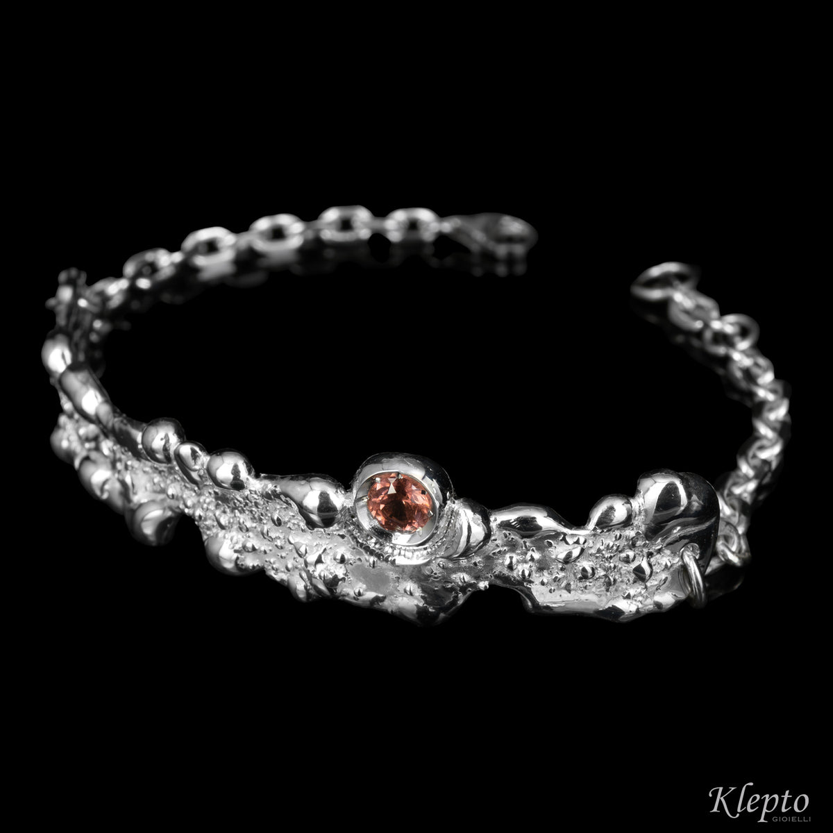 Bracciale in Argento Silnova® "Oasi" con Tormalina rosa
