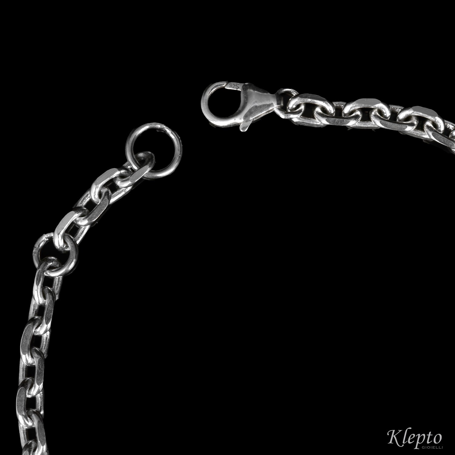 Bracciale in Argento Silnova® con Rubino e dettagli in oro giallo
