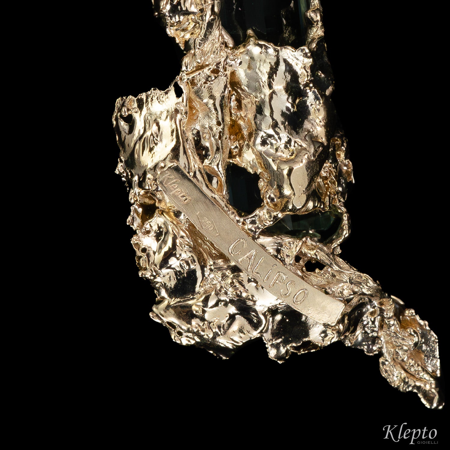 Collier in oro bianco naturale "Calipso" con Acquamarina e Diamante