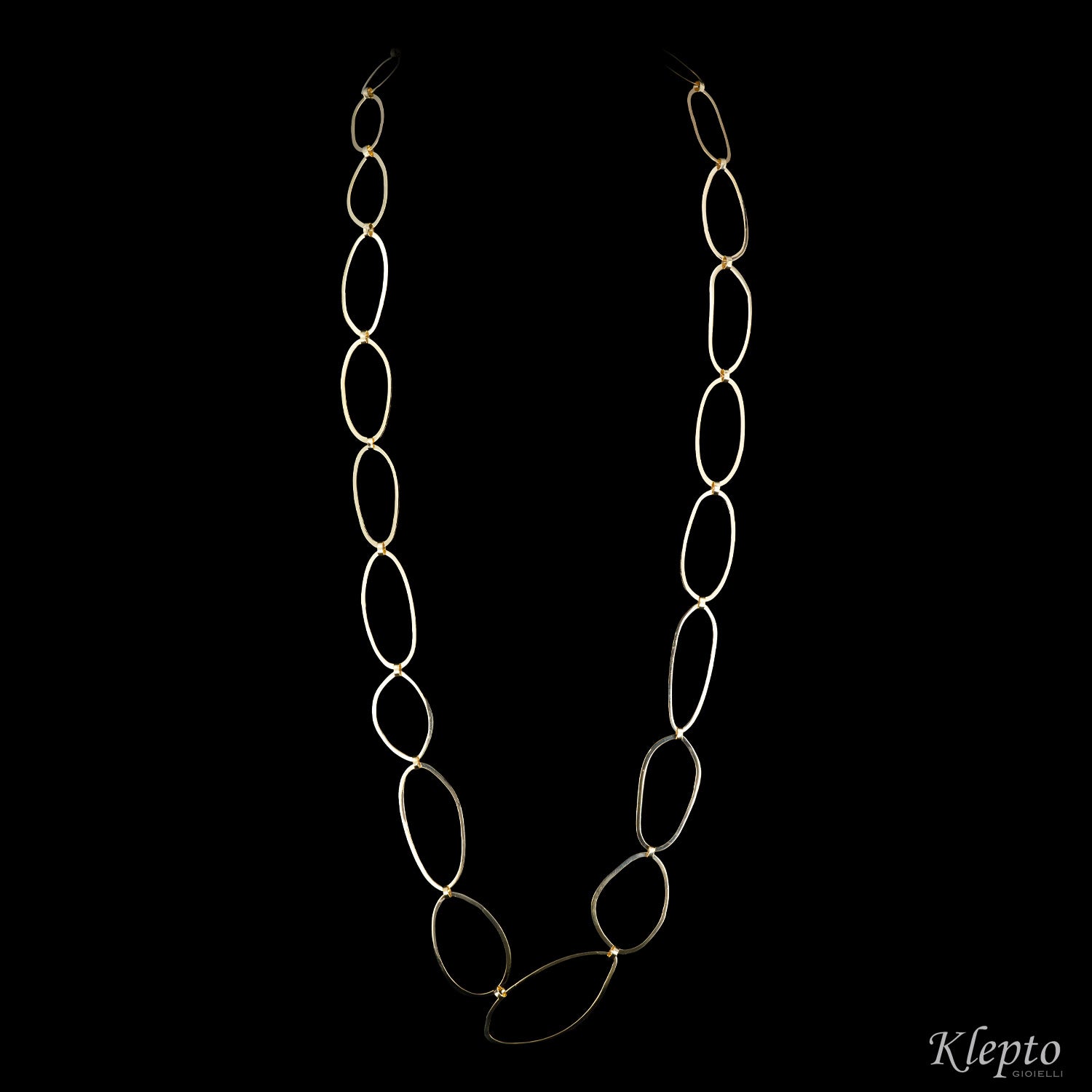 Collana in oro giallo ad anelli
