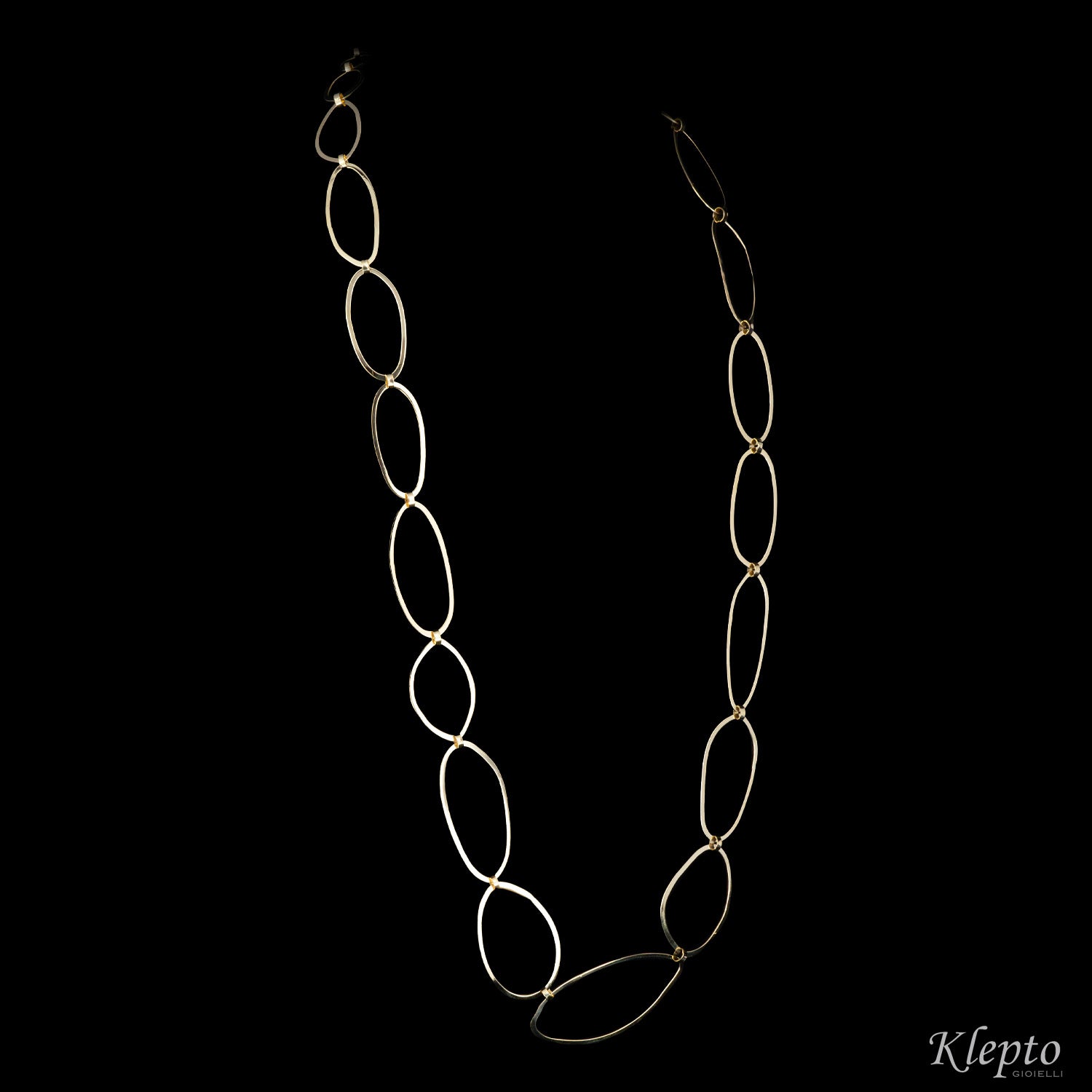 Collana in oro giallo ad anelli
