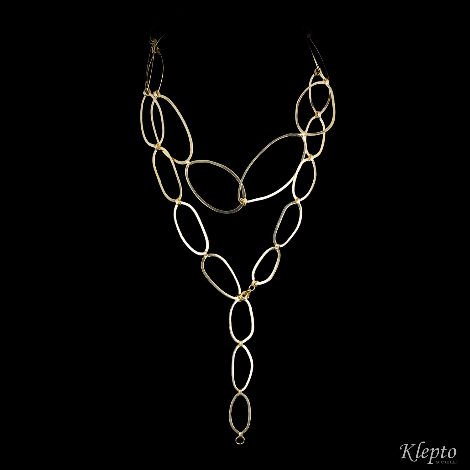 Collana in oro giallo ad anelli