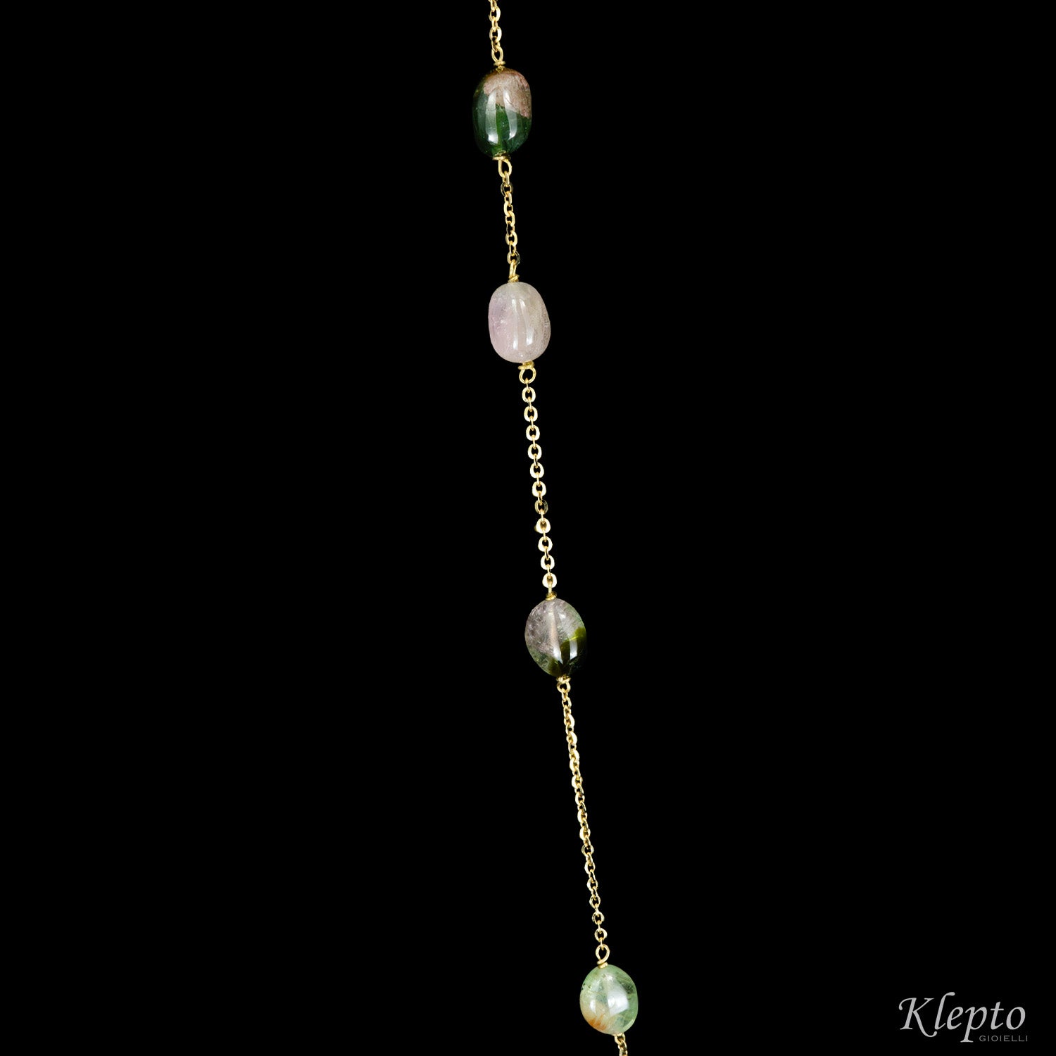 Collana in oro giallo "Chanel" con Tormaline