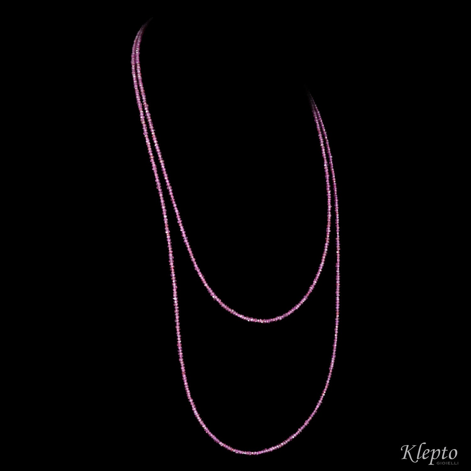Collana lunga con Rodolite