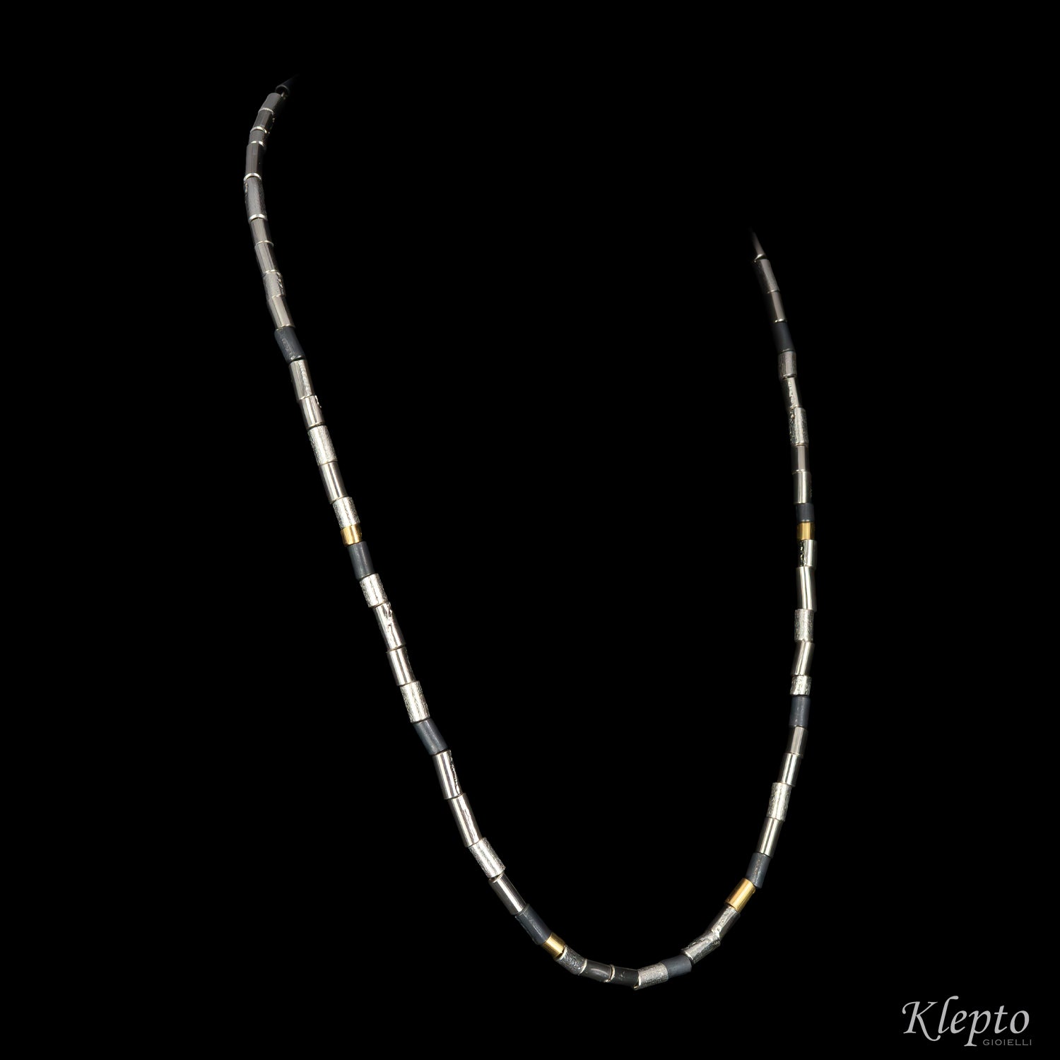 Collana in Argento Silnova® con dettagli in oro giallo