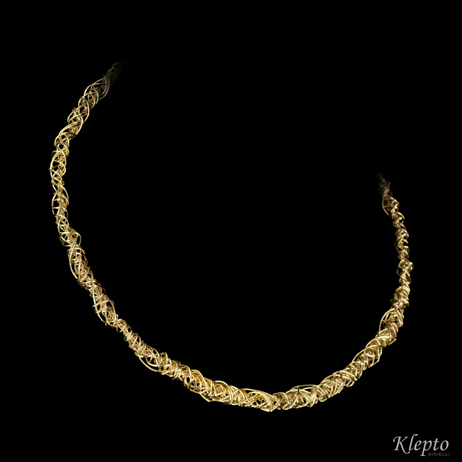 Collier in oro giallo a filo