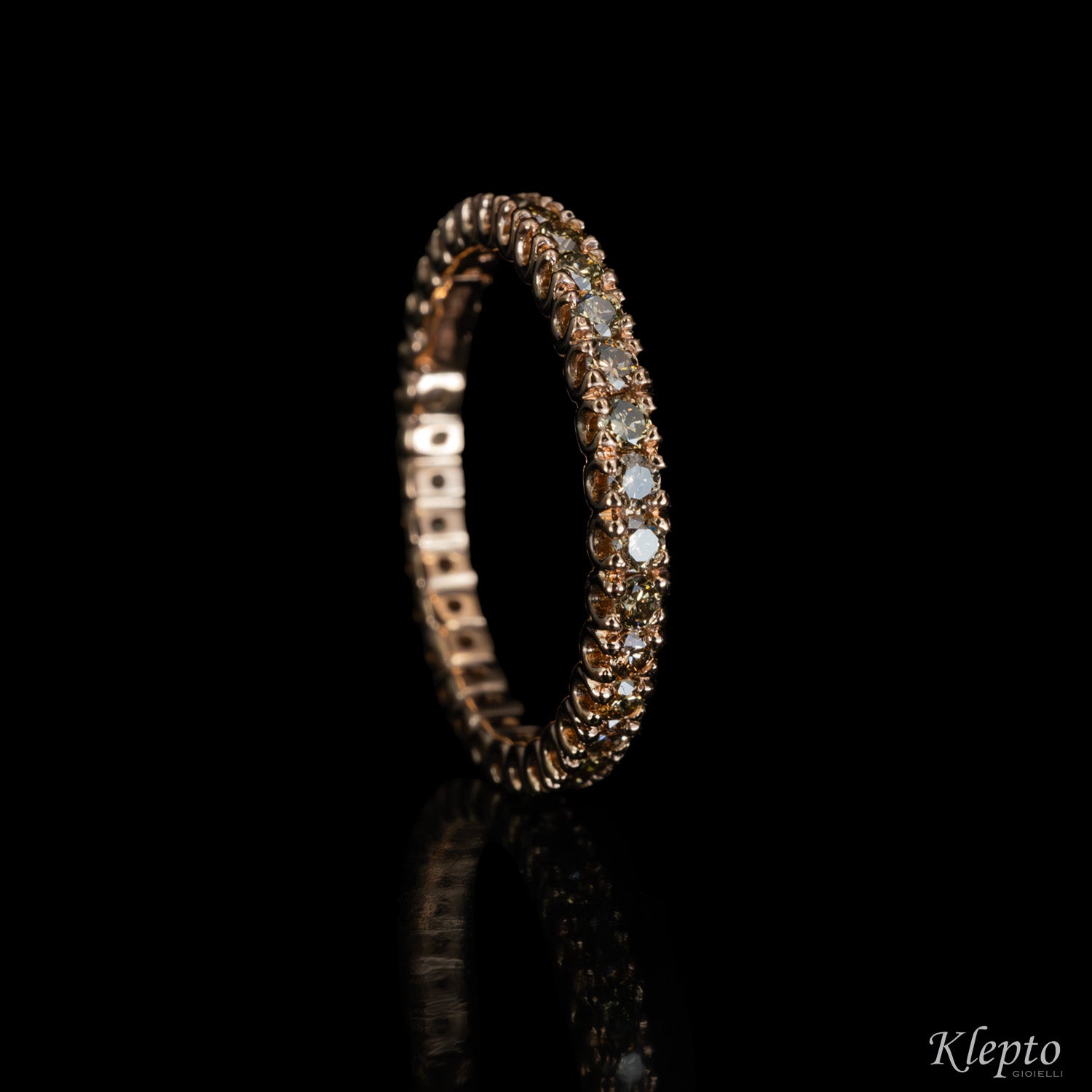 Infinity in oro rosa e Diamanti brown