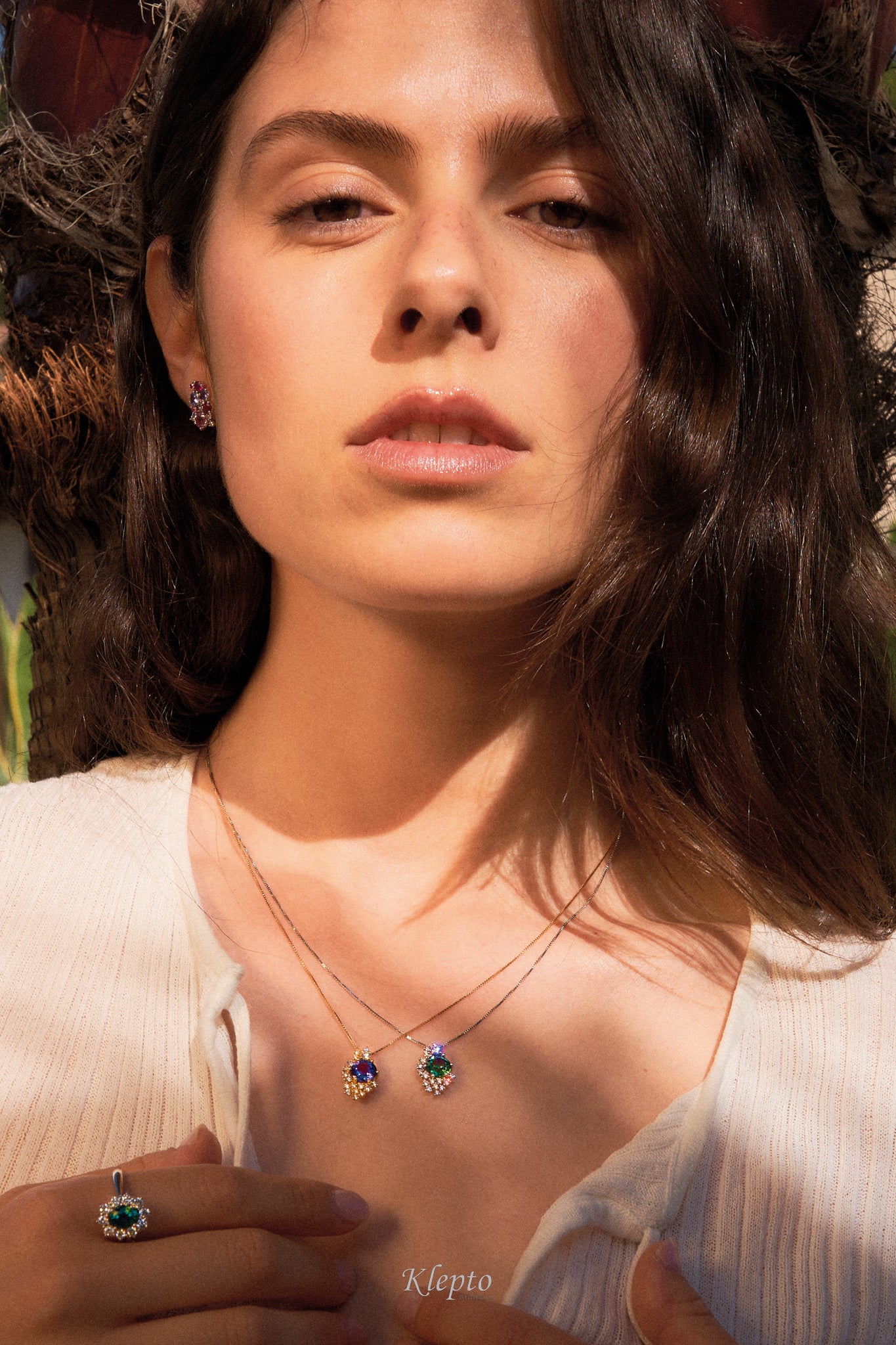 Pendente in oro giallo con Tanzanite e Diamanti