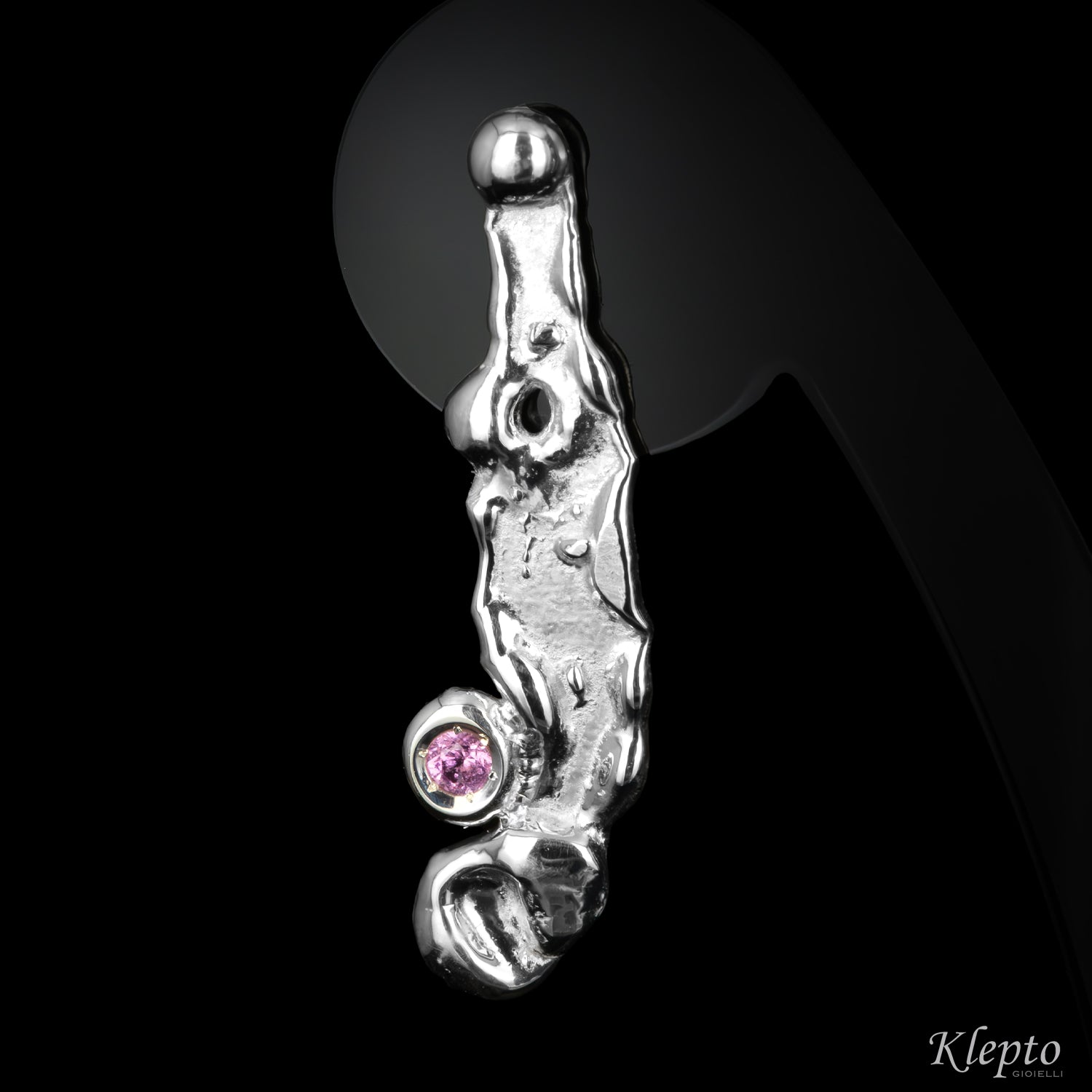Orecchini in Argento Silnova® "Oasi" con Zaffiri rosa