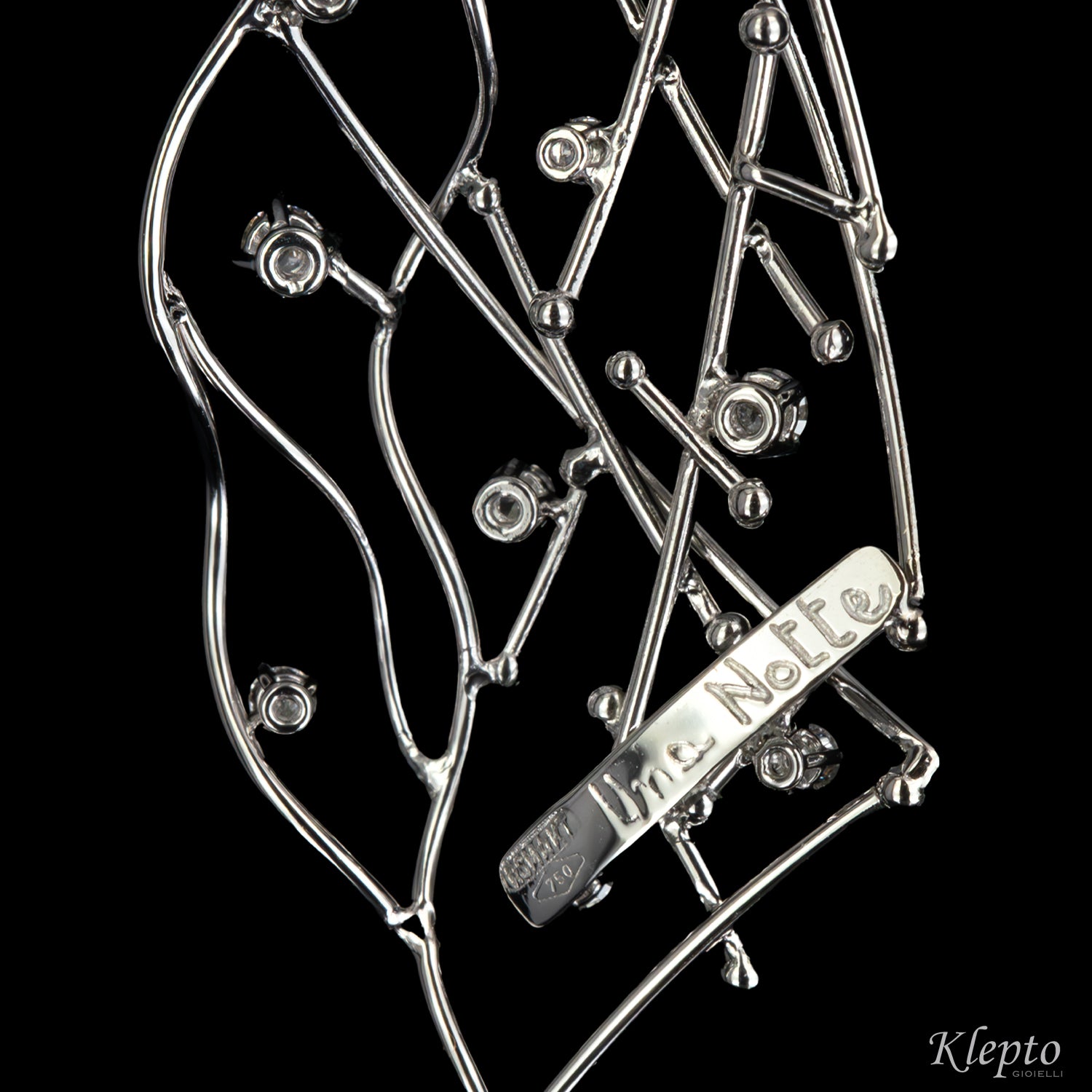 Orecchini in oro bianco "Una notte" con Diamanti