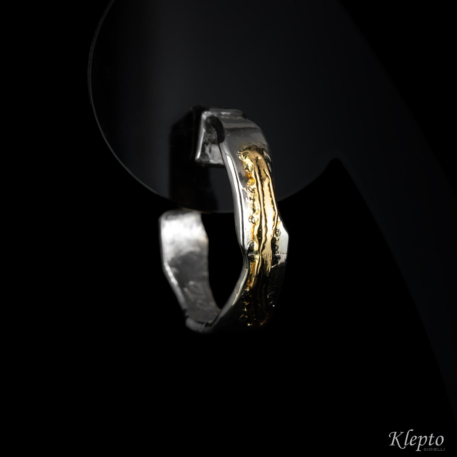 Orecchini in Argento Silnova® e dettagli in oro giallo