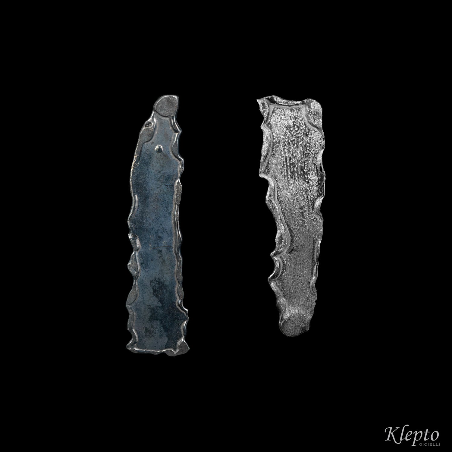 Orecchini in Argento Silnova® bruniti e satinati