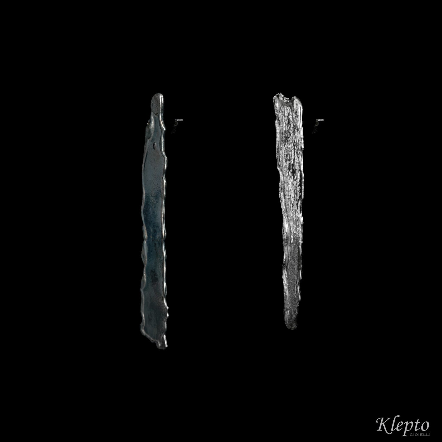 Orecchini in Argento Silnova® bruniti e satinati