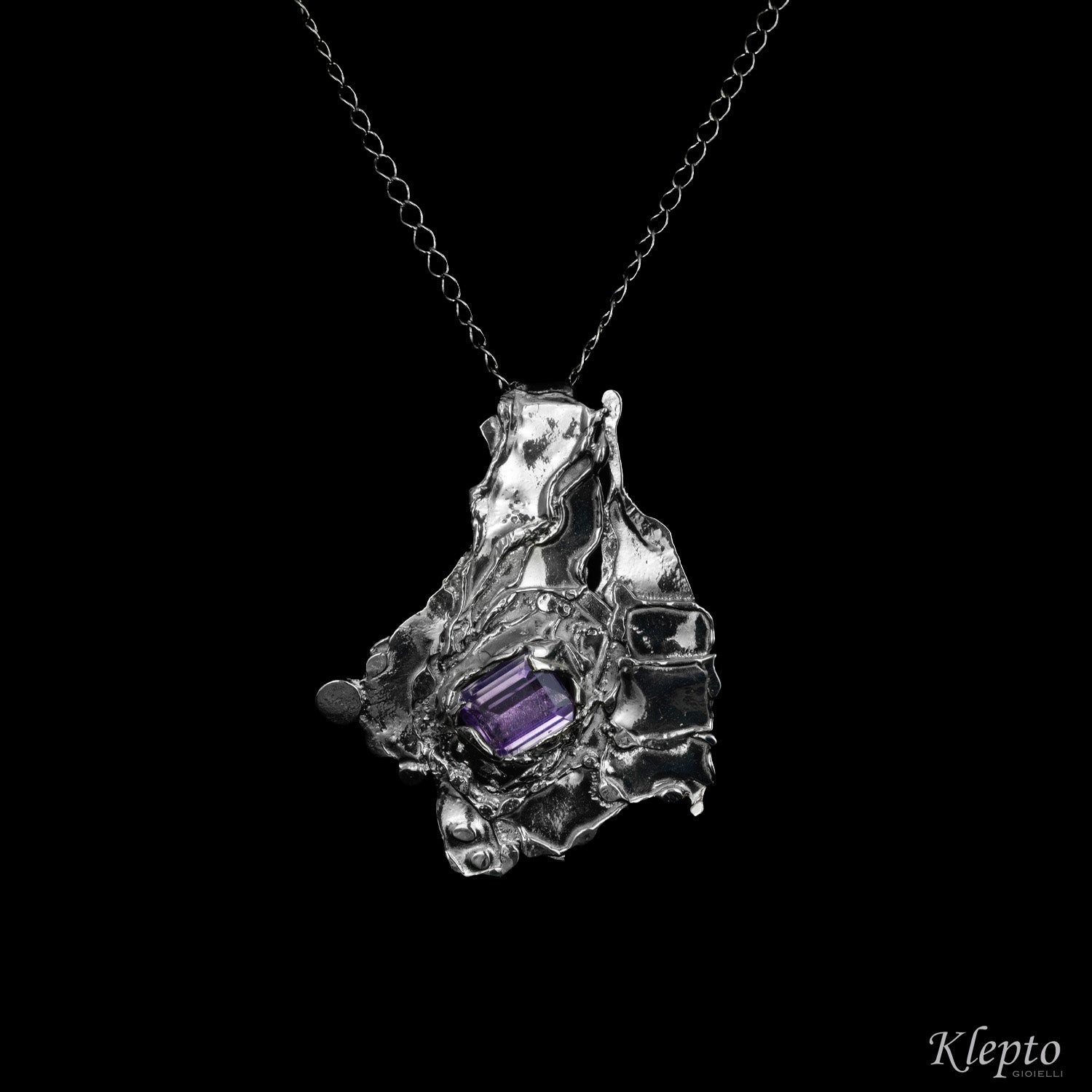 Pendente in Argento Silnova® con Ametista