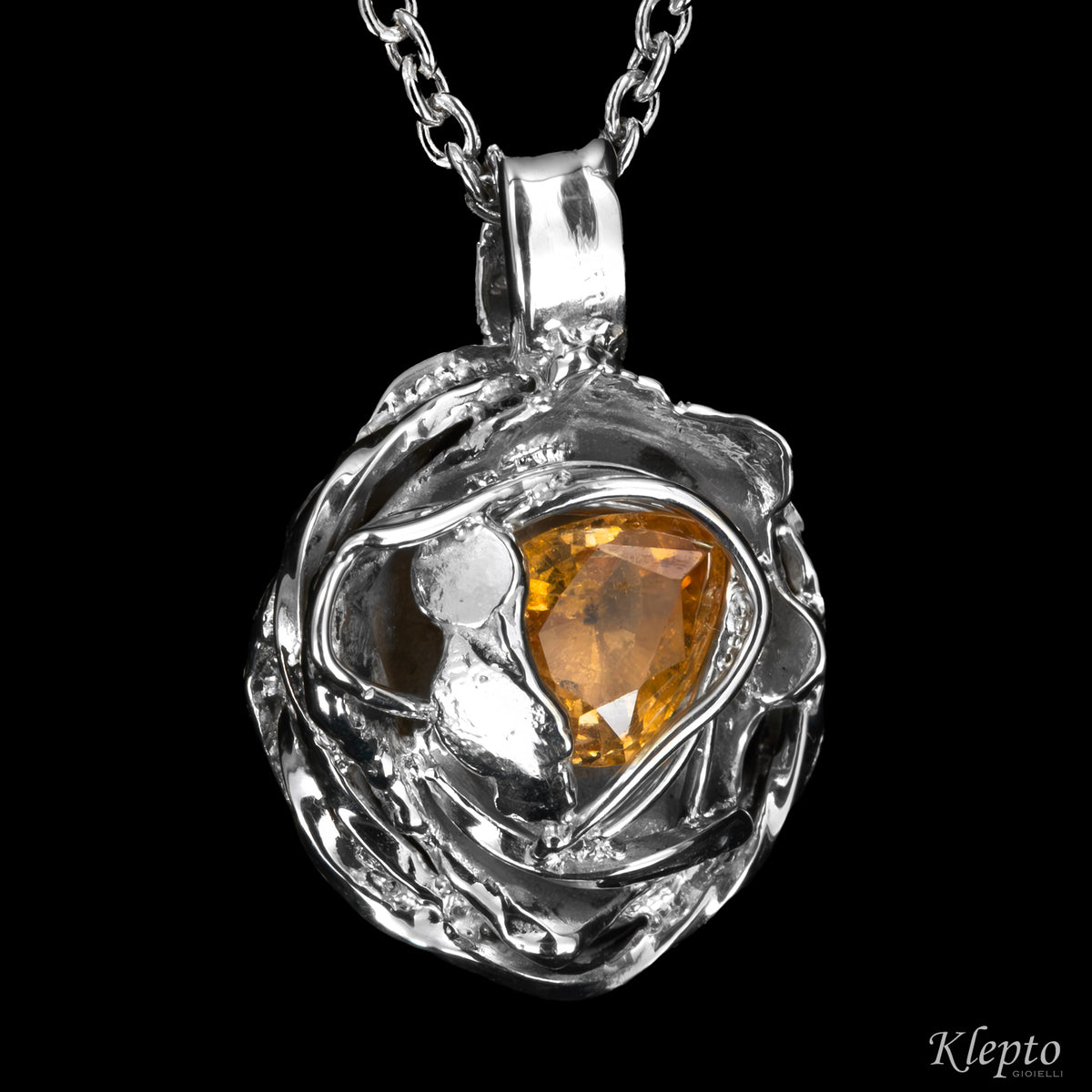 Pendente in Argento Silnova® con Citrino