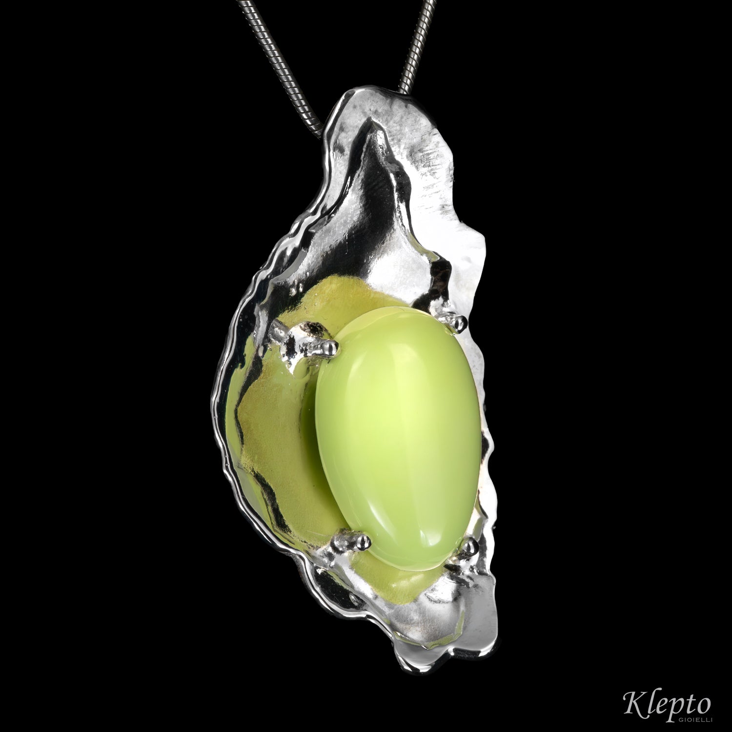 Pendente in Argento Silnova® con Gaspeite