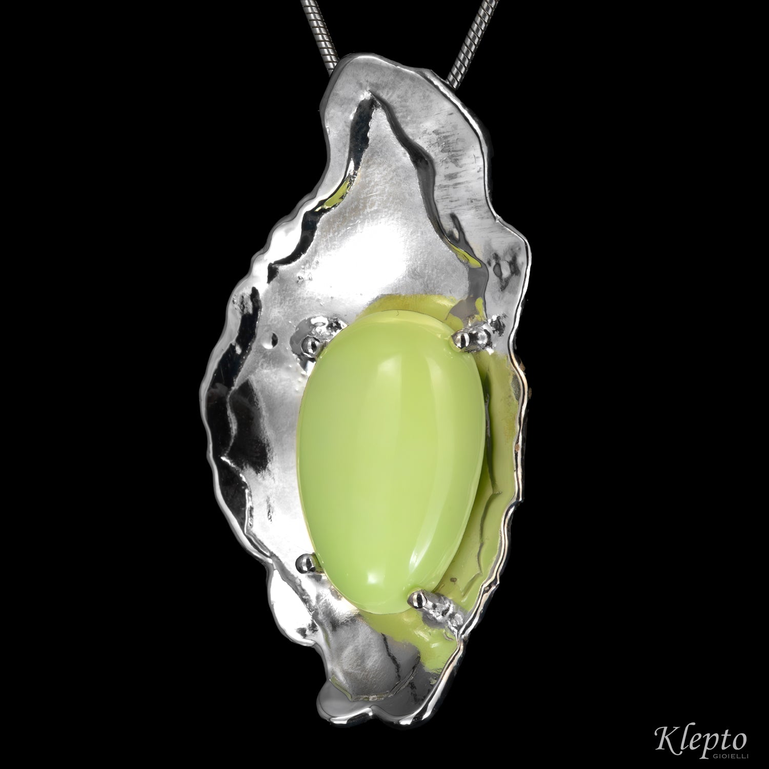 Pendente in Argento Silnova® con Gaspeite
