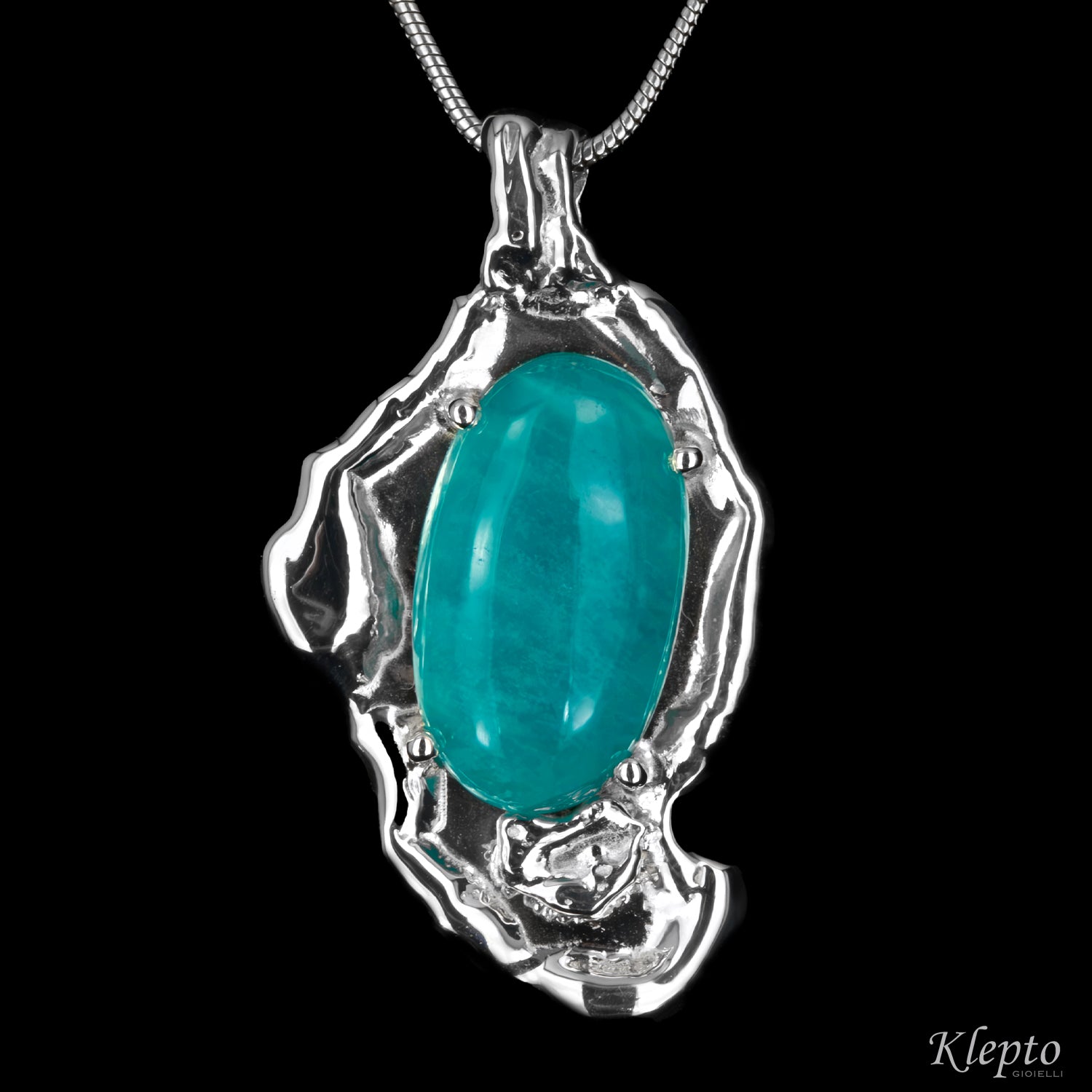 Pendente in Argento Silnova® con Amazzonite