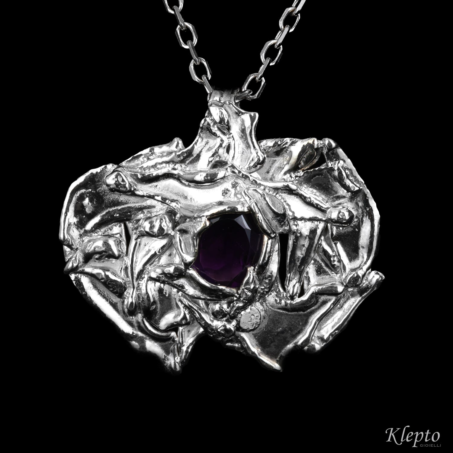Pendente in Argento Silnova® con Ametista