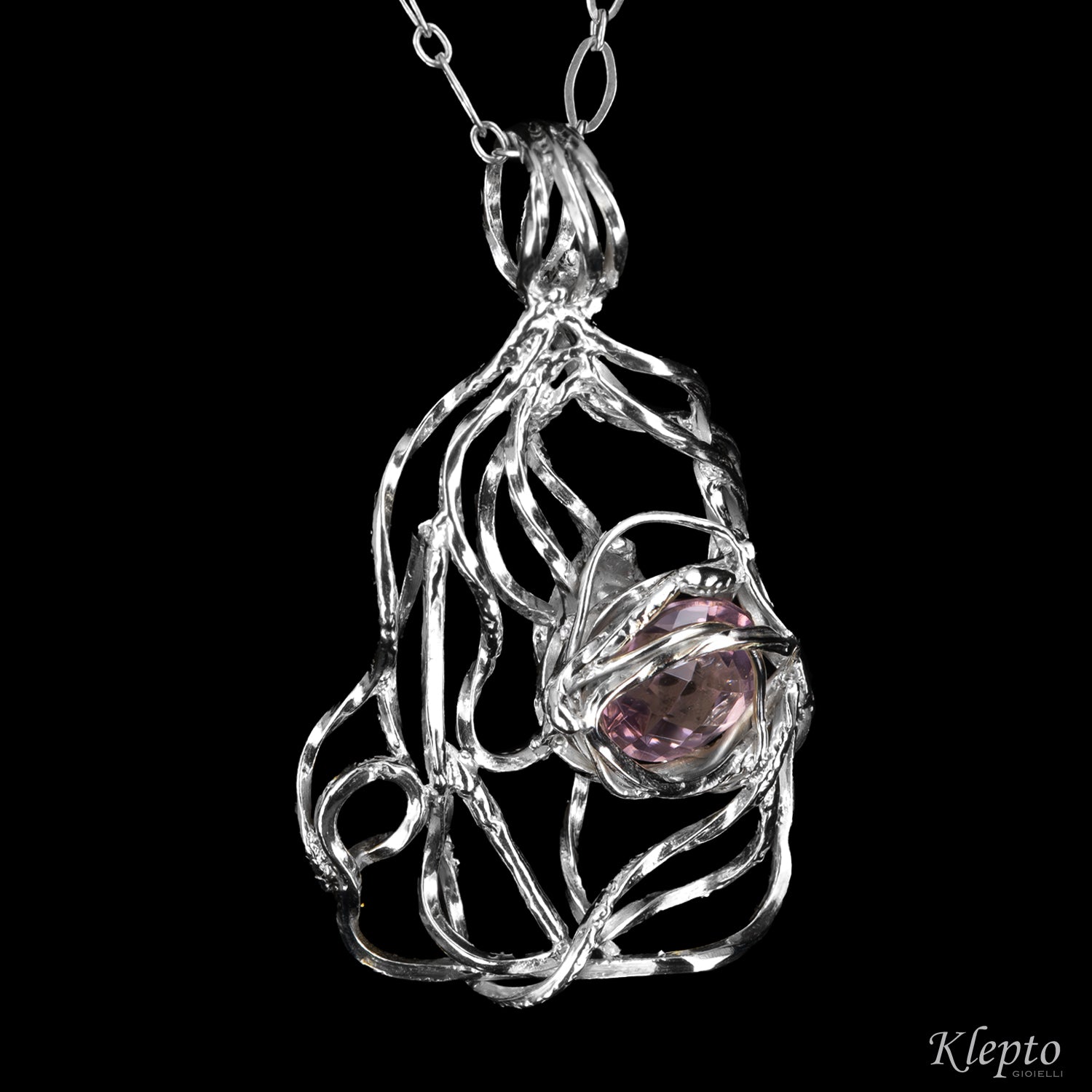 Pendente in Argento Silnova® con Ametista