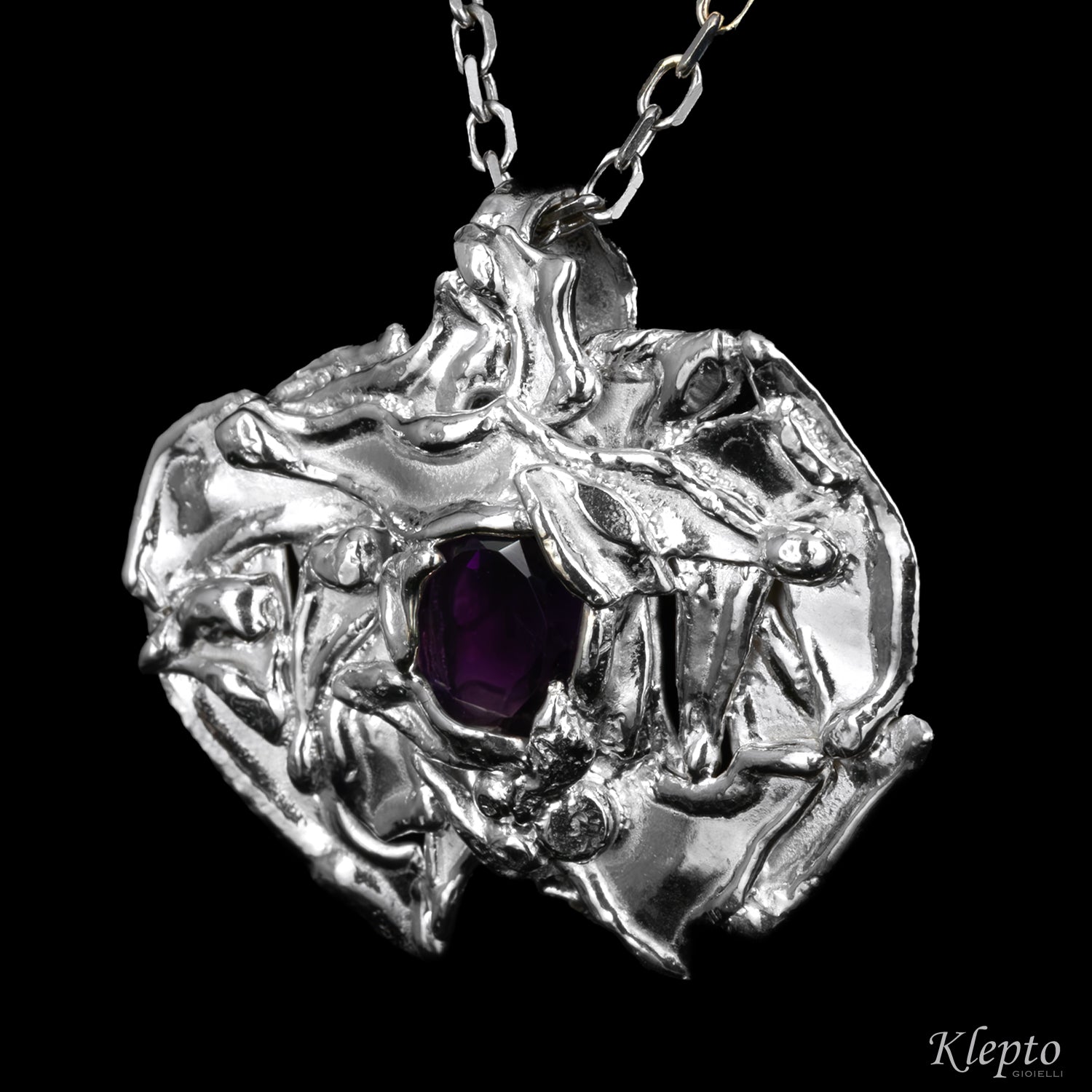 Pendente in Argento Silnova® con Ametista