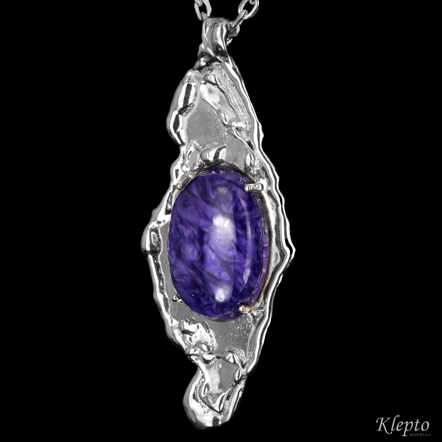 Pendente in Argento Silnova® con Charoite