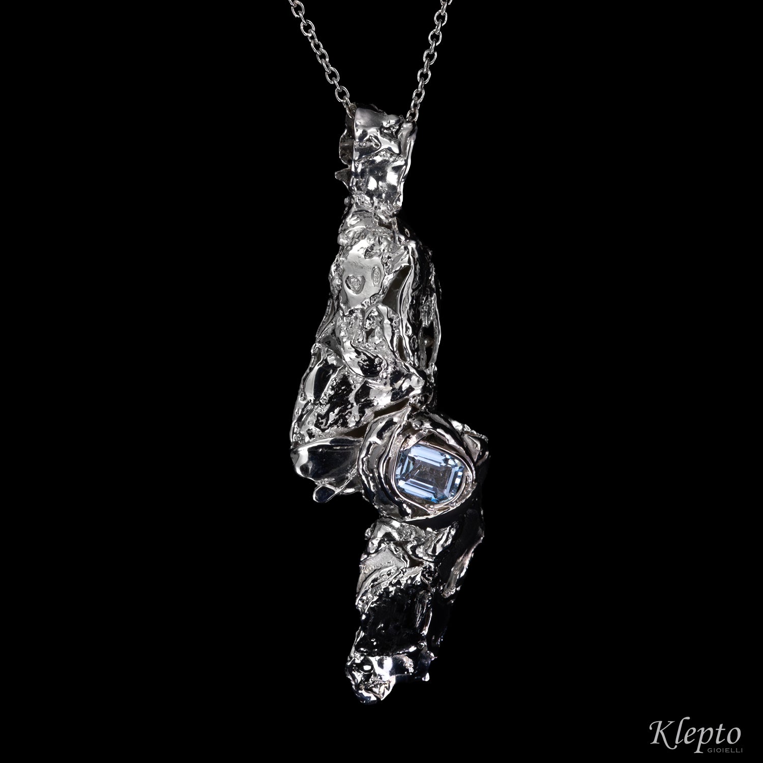 Pendente in Argento Silnova® con Acquamarina
