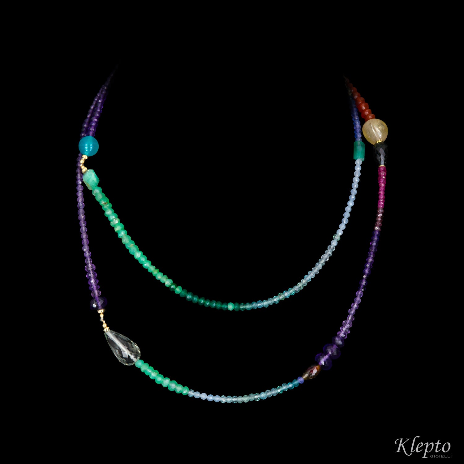 Collana Rainbow lunga