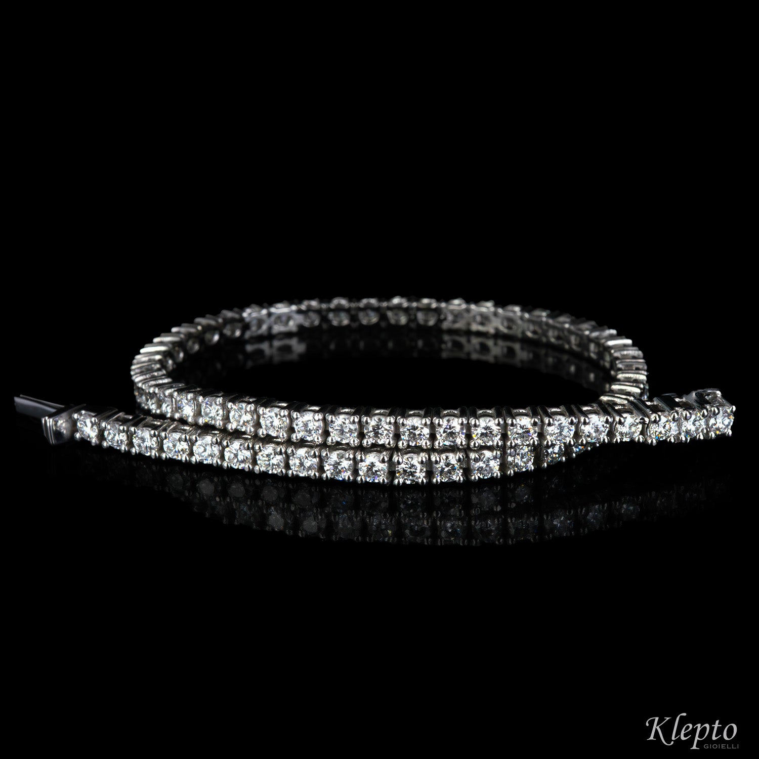 Bracciale in oro bianco Tennis con diamanti