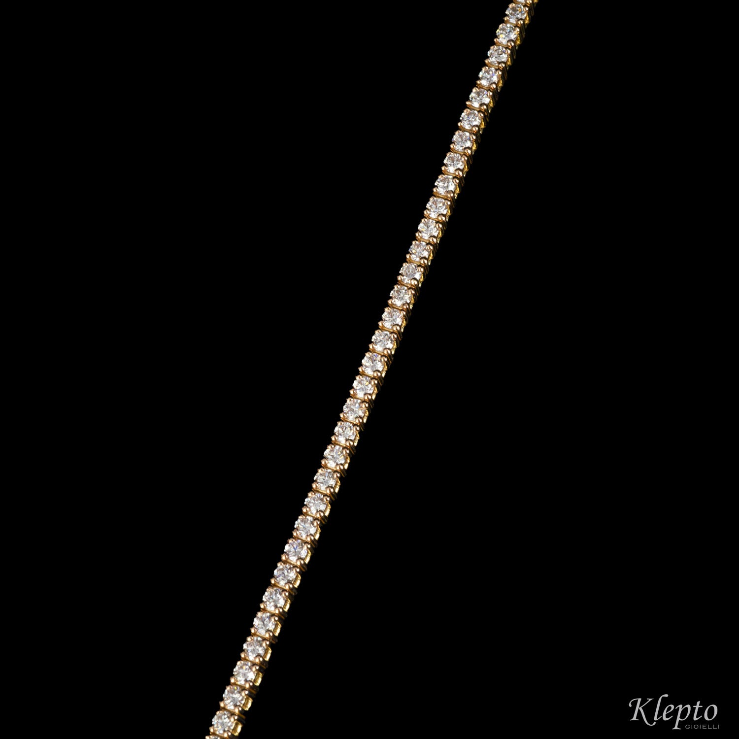 Bracciale in oro rosa Tennis con Diamanti