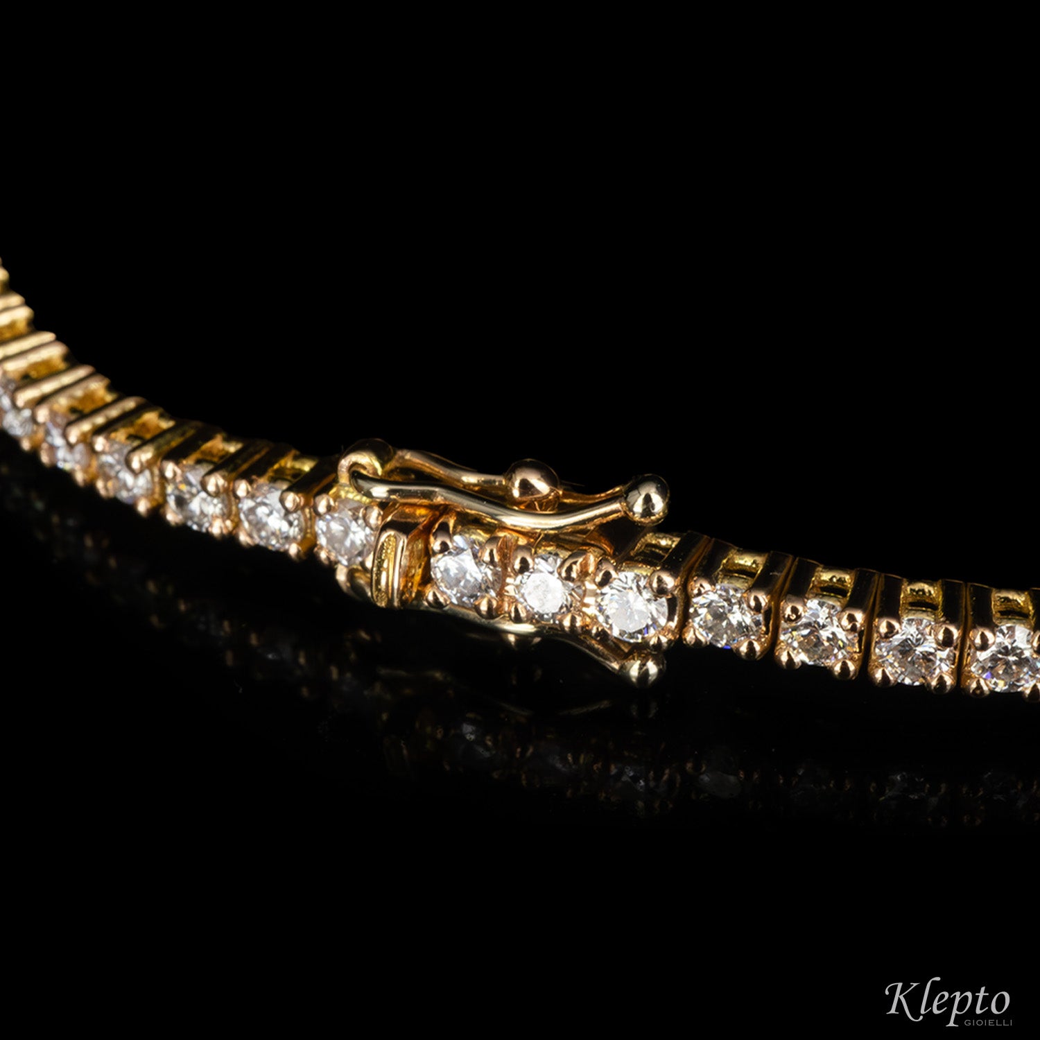 Bracciale in oro rosa Tennis con Diamanti