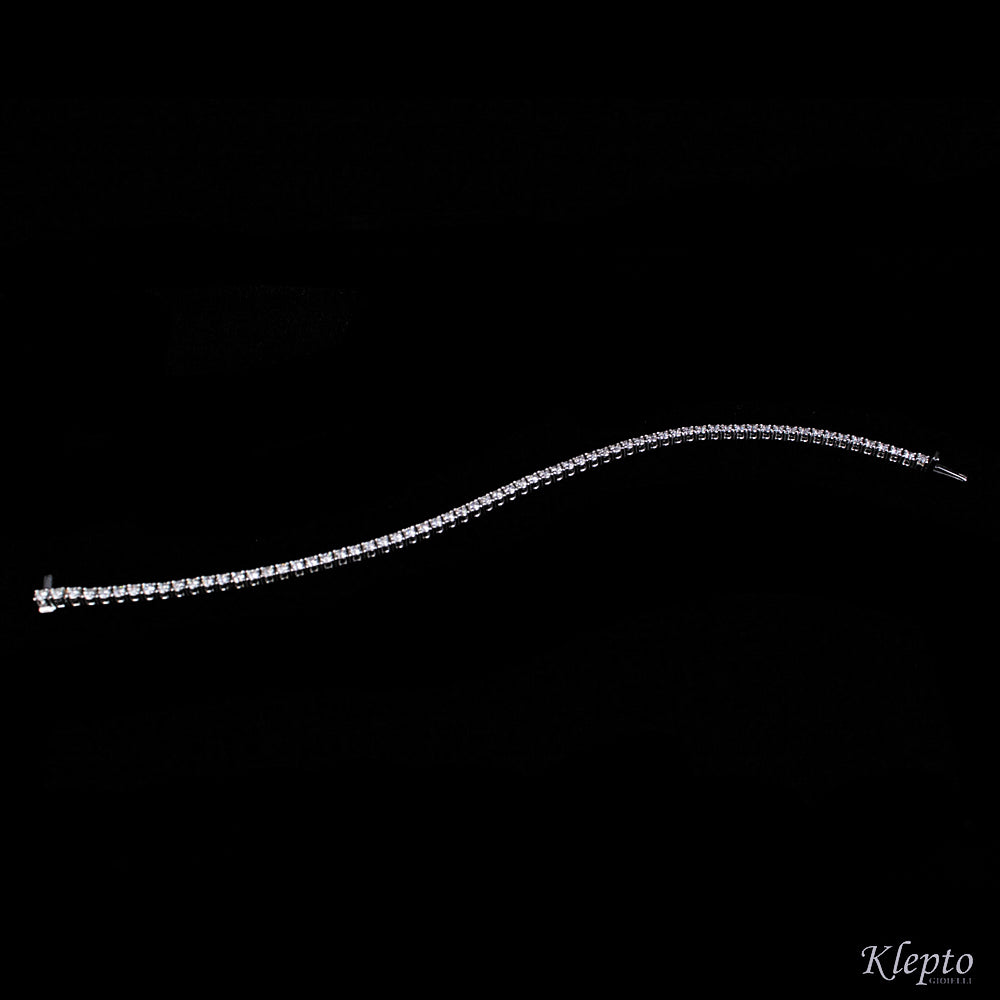 Bracciale in oro bianco Tennis con diamanti