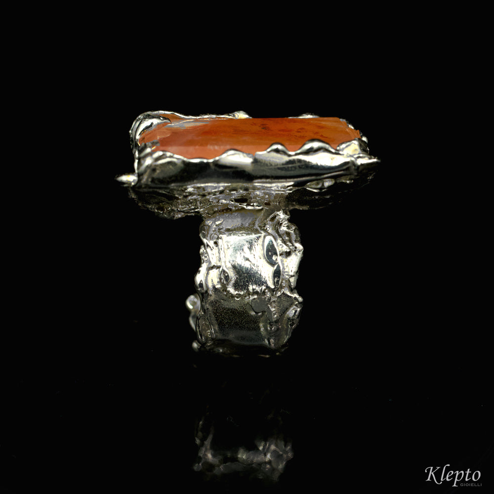 Anello in Argento Silnova® e Agata