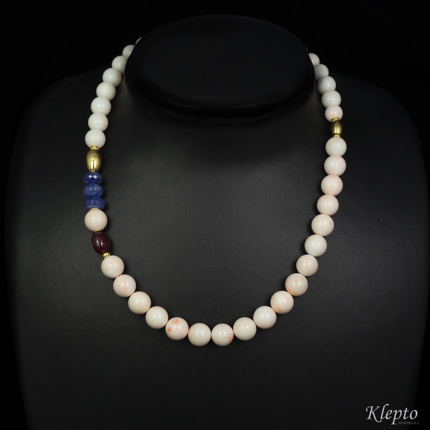 Collana girocollo con Corallo rosa