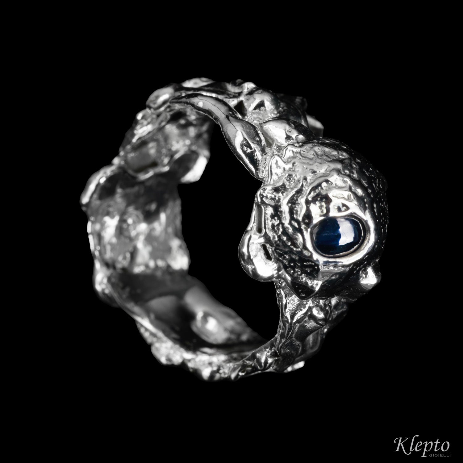 Anello in Argento Silnova con Zaffiro blu