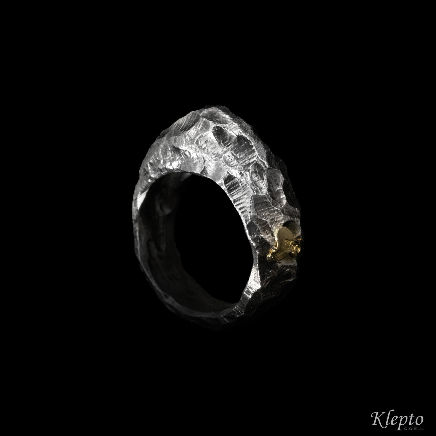 Anello in Argento Silnova® e oro giallo